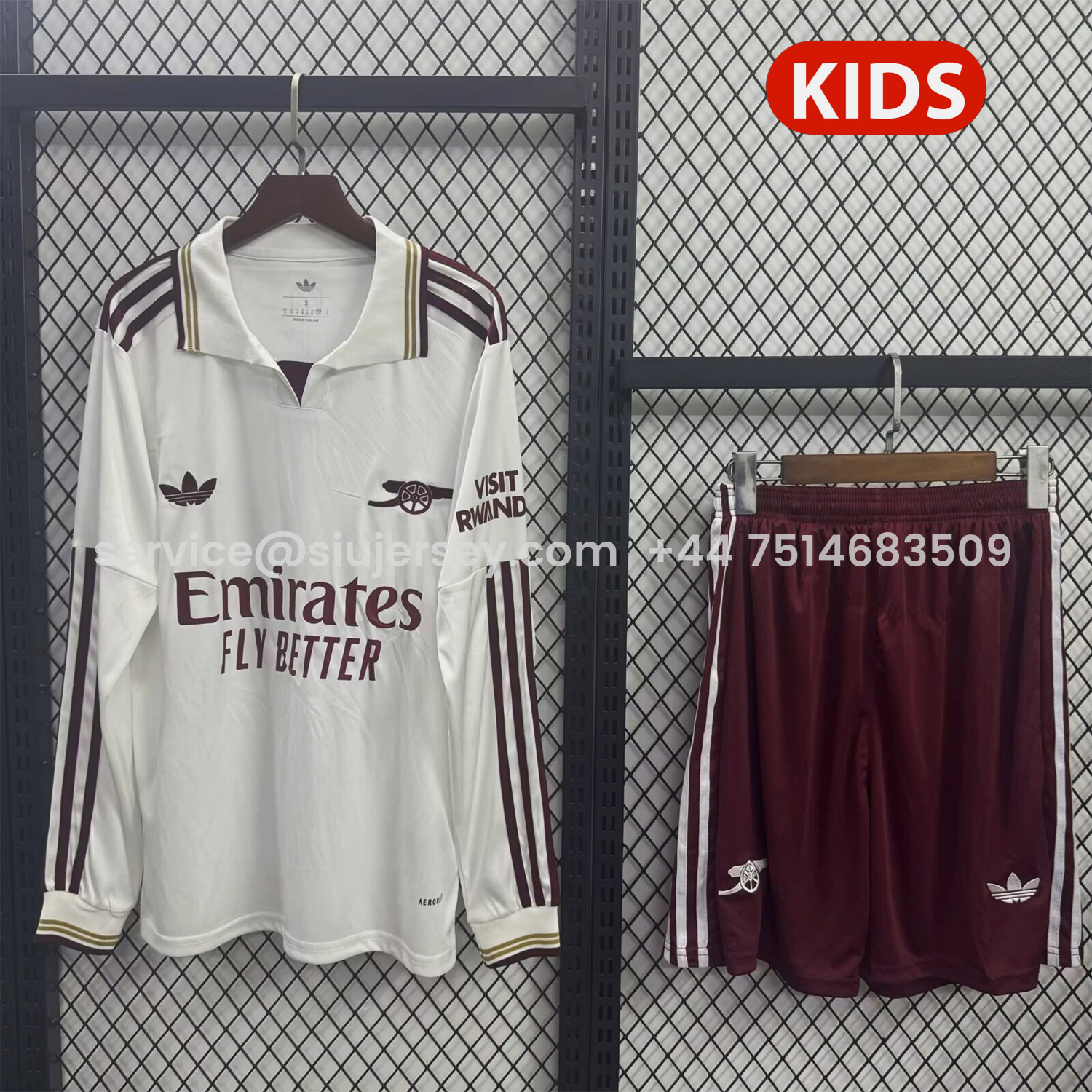 SIUjerseys-Arsenal 25-26 Third White Long Sleeves Kids Kit