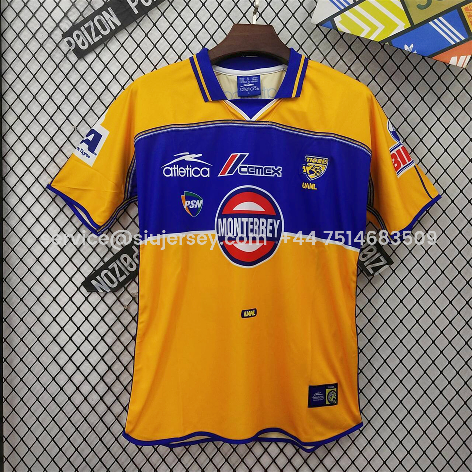 SIUjerseys-Retro Tigres UANL 2000-01 Home Jersey