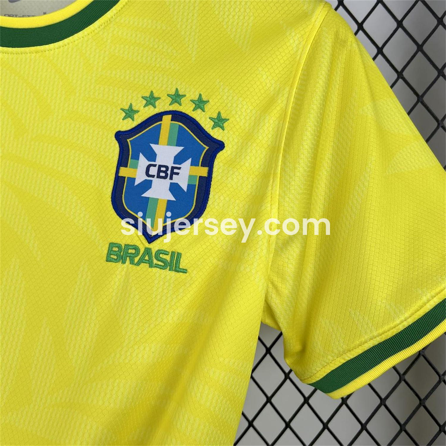 SIUjerseys-Brazil 25-26 Green Dove Yellow Jersey - Fans Version