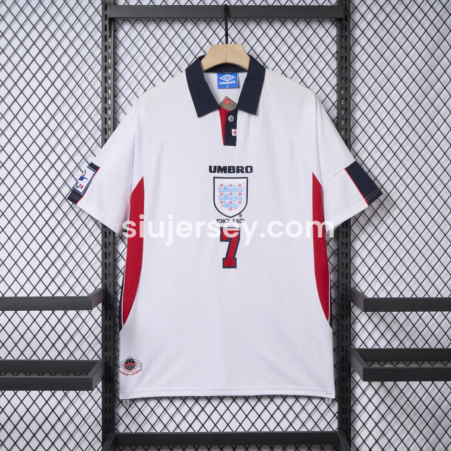 SIUjerseys-Retro England 1998 Home Jersey
