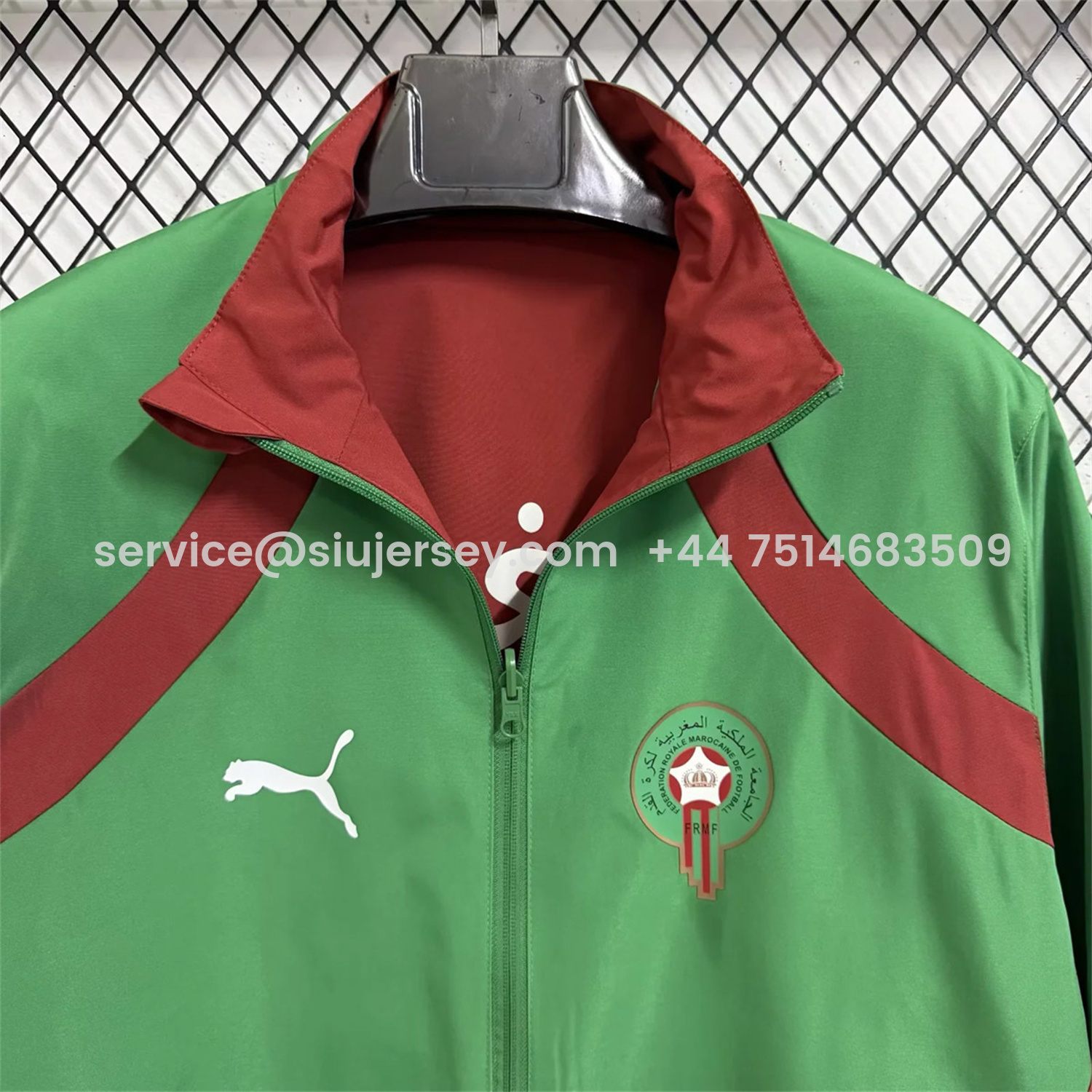 SIUjerseys-Morocco 2026 Pre-Match Double Sided Reversible Windbreaker - Red