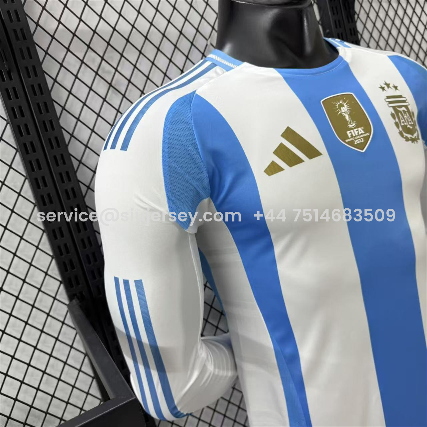 SIUjerseys-Argentina 2024 Home Long Sleeves Jersey - Player Version