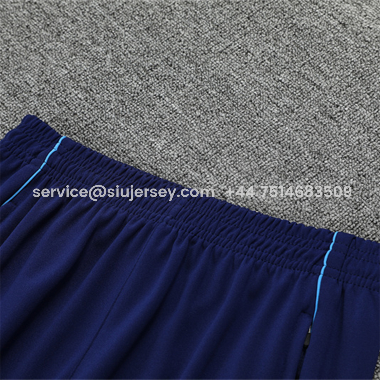 SIUjerseys-Real Madrid 25-26 Long Sleeve Training Set - Deep Blue Top & Pants