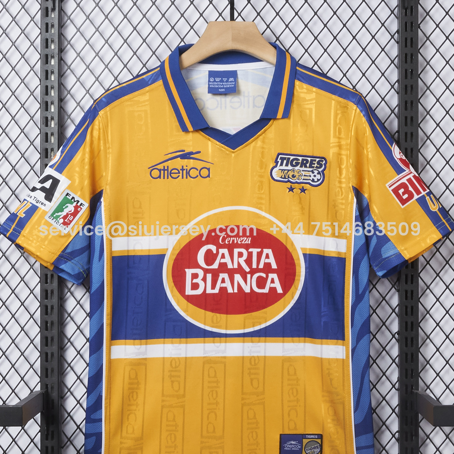 SIUjerseys-Retro Tigres UANL 1999-00 Home Jersey