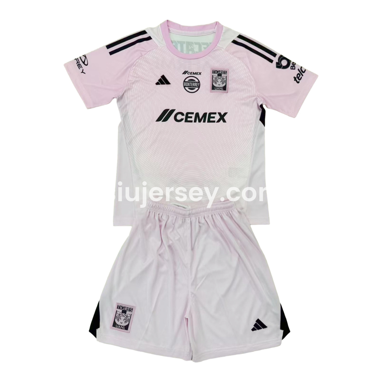 SIUjerseys-Tigres UANL 25-26 Light Pink Goalkeeper Kids Kit