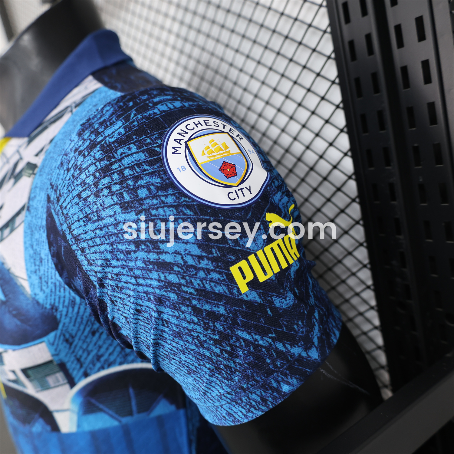 SIUjerseys-Manchester City 24-25 Blue Graffiti Special Edition Jersey - Player Version