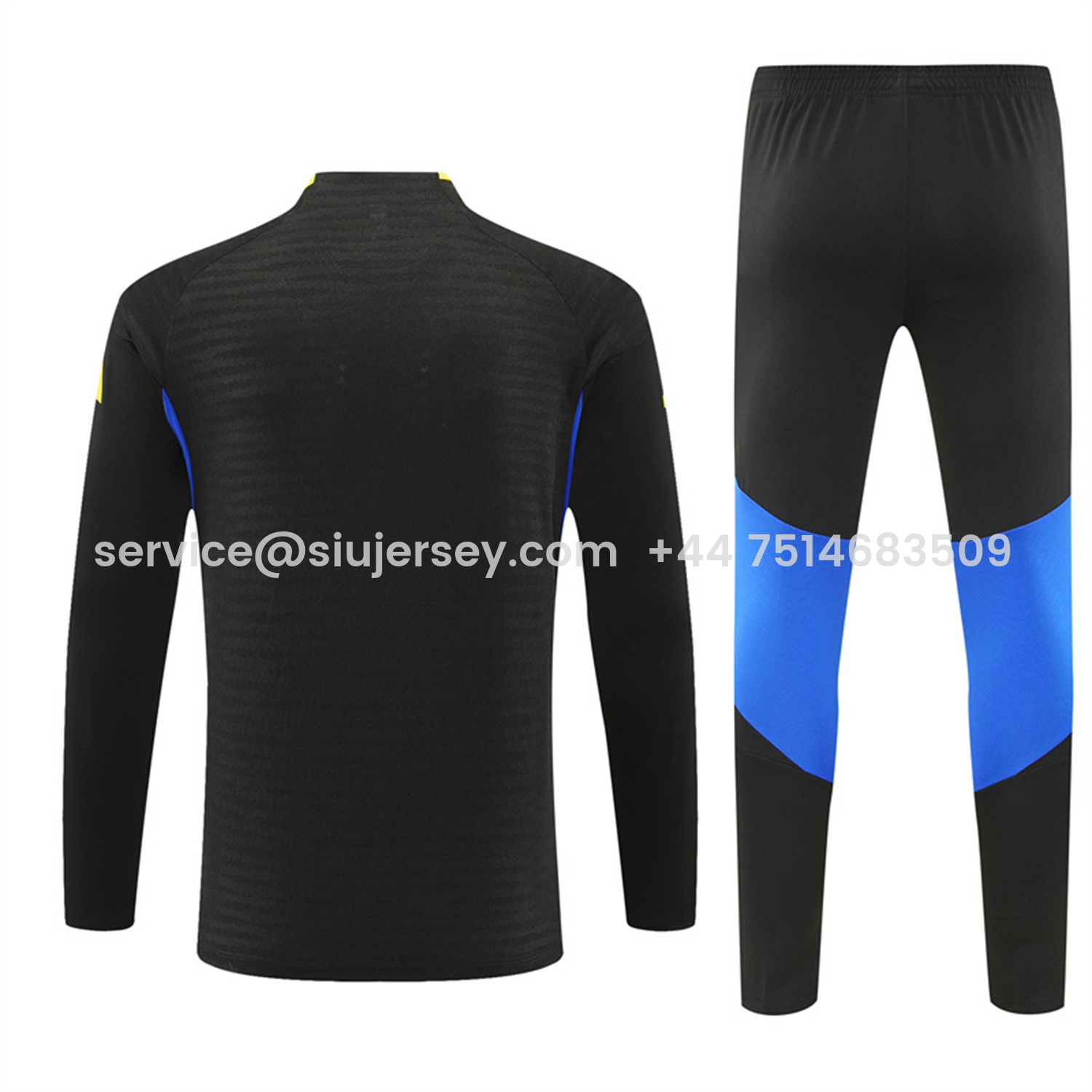 SIUjerseys-Manchester United 25-26 Long Sleeve Training Set - Black Top & Black Pants