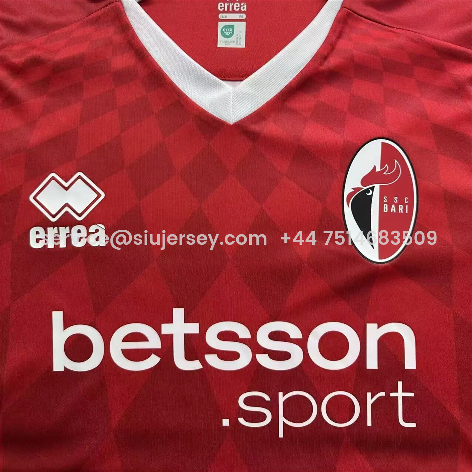 SIUjerseys-SSC Bari 25-26 Away Red Jersey - Fans Version