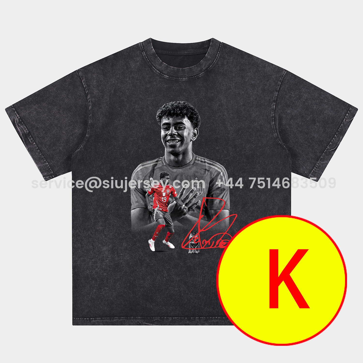 SIUjerseys-LAMINE YAMAL - Barcelona No. 10 Legend Continues 2025 Oversized Washed T-Shirt