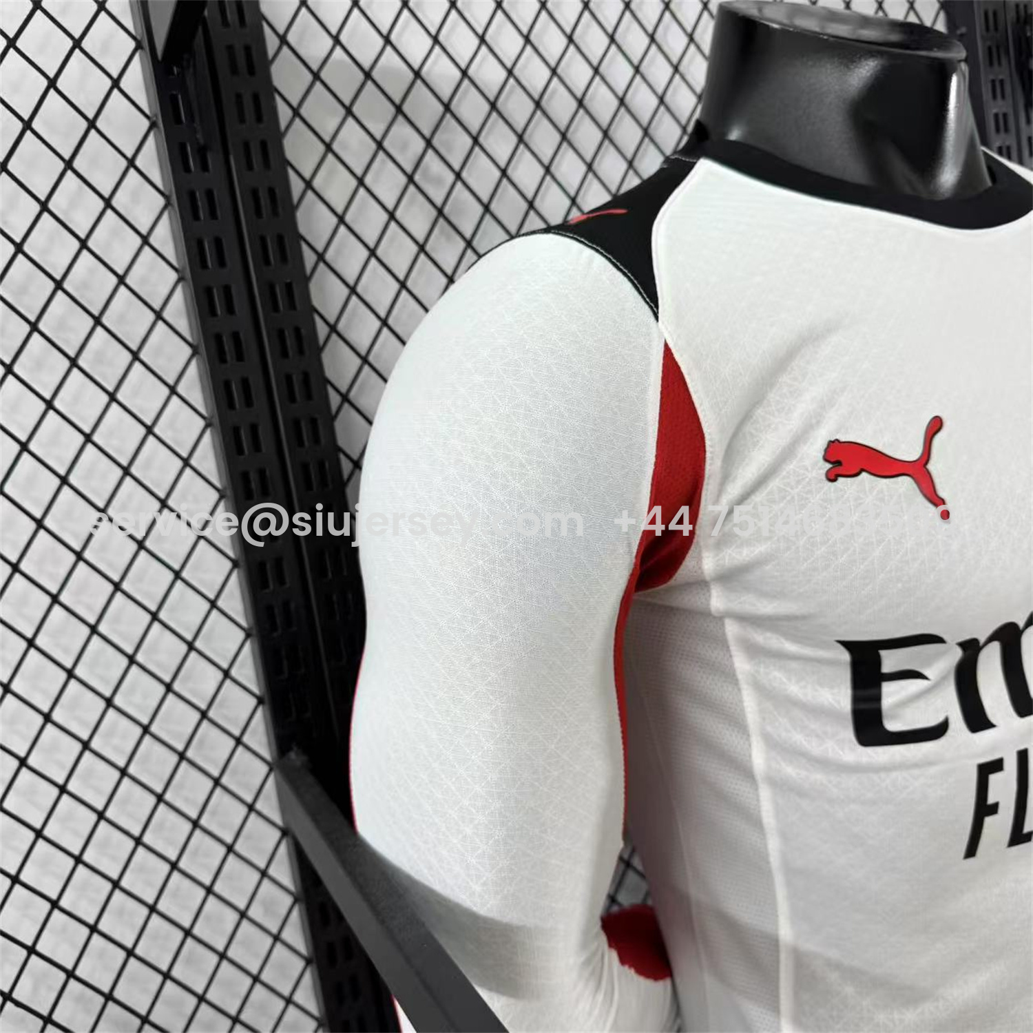 SIUjerseys-AC Milan 25-26 Away White Long Sleeves Jersey - Player Version