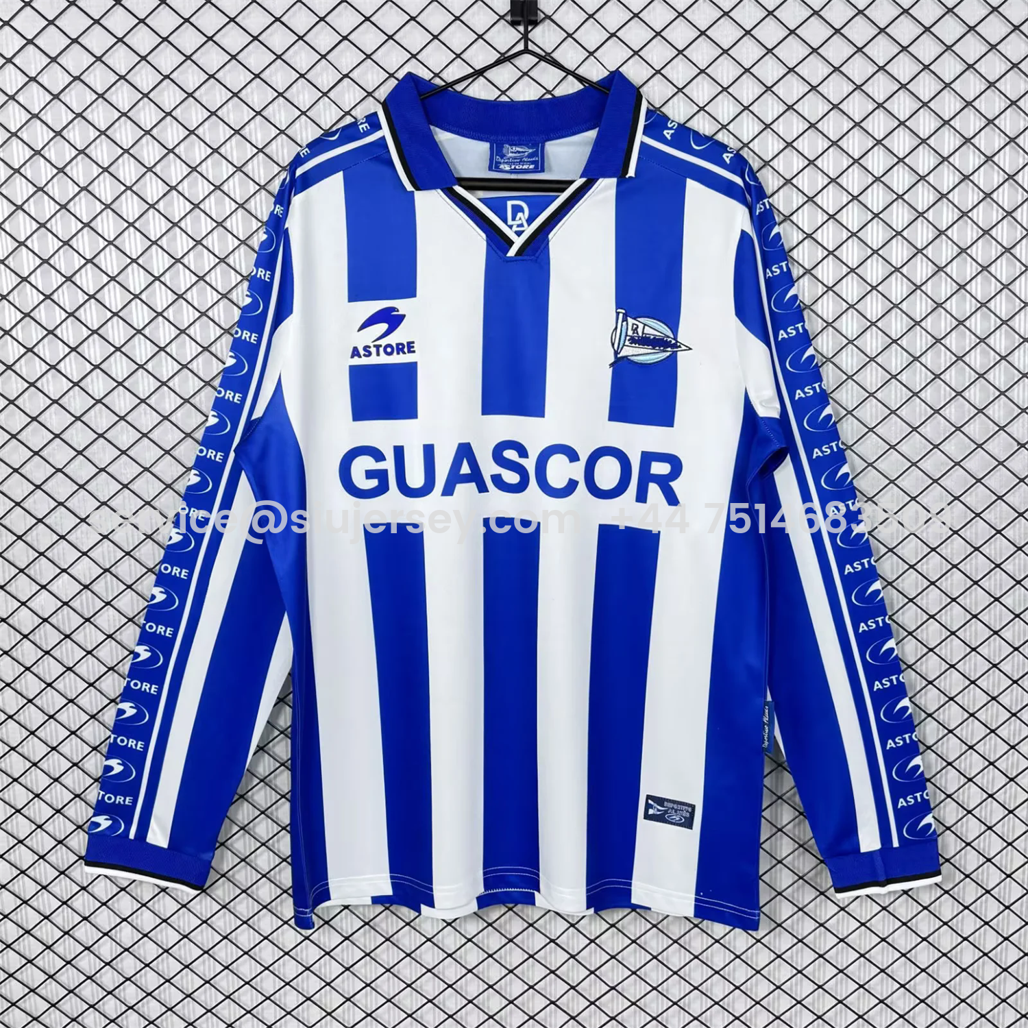 SIUjerseys-Retro Deportivo Alavés 1998-99 Home Long Sleeves Jersey