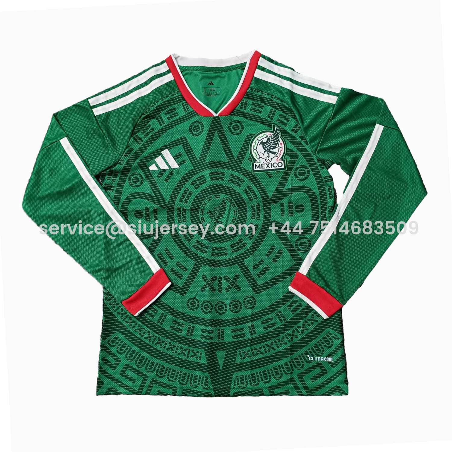SIUjerseys-Mexico 25-26 Home Long Sleeves Jersey (Leaked Version) - Fans Version