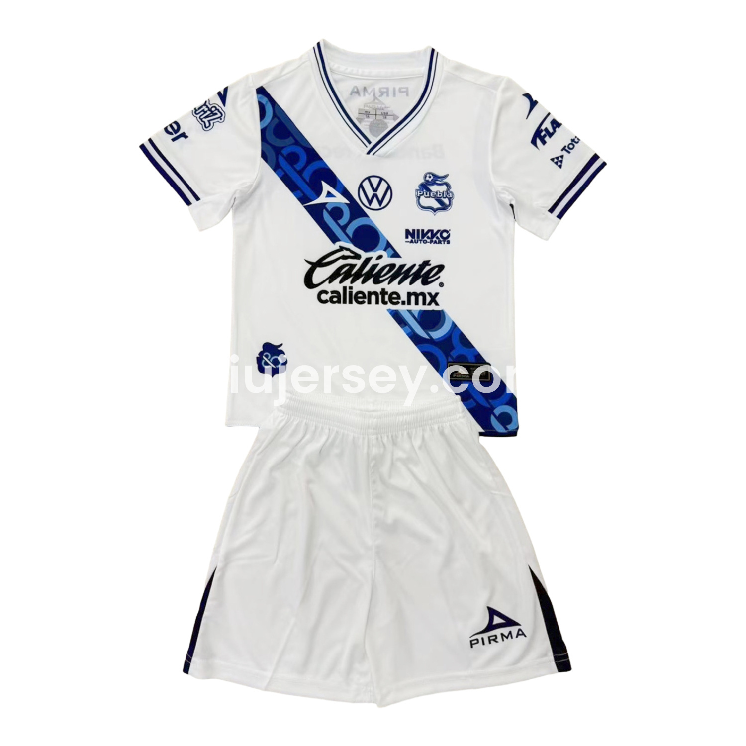 SIUjerseys-Club Puebla 24-25 Home Men's Adult Jersey Set - Fans Version
