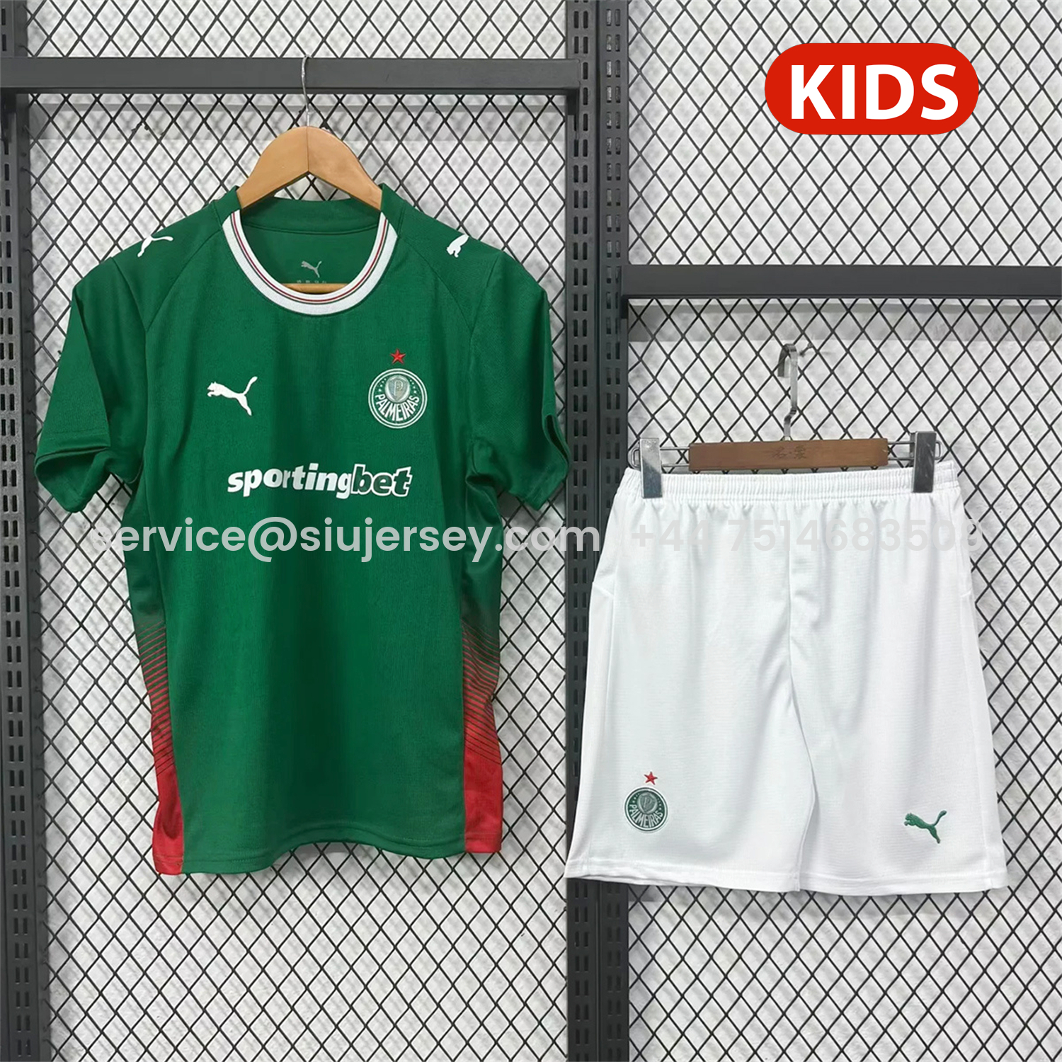 SIUjerseys-Palmeiras 26-27 Home Kids Kit