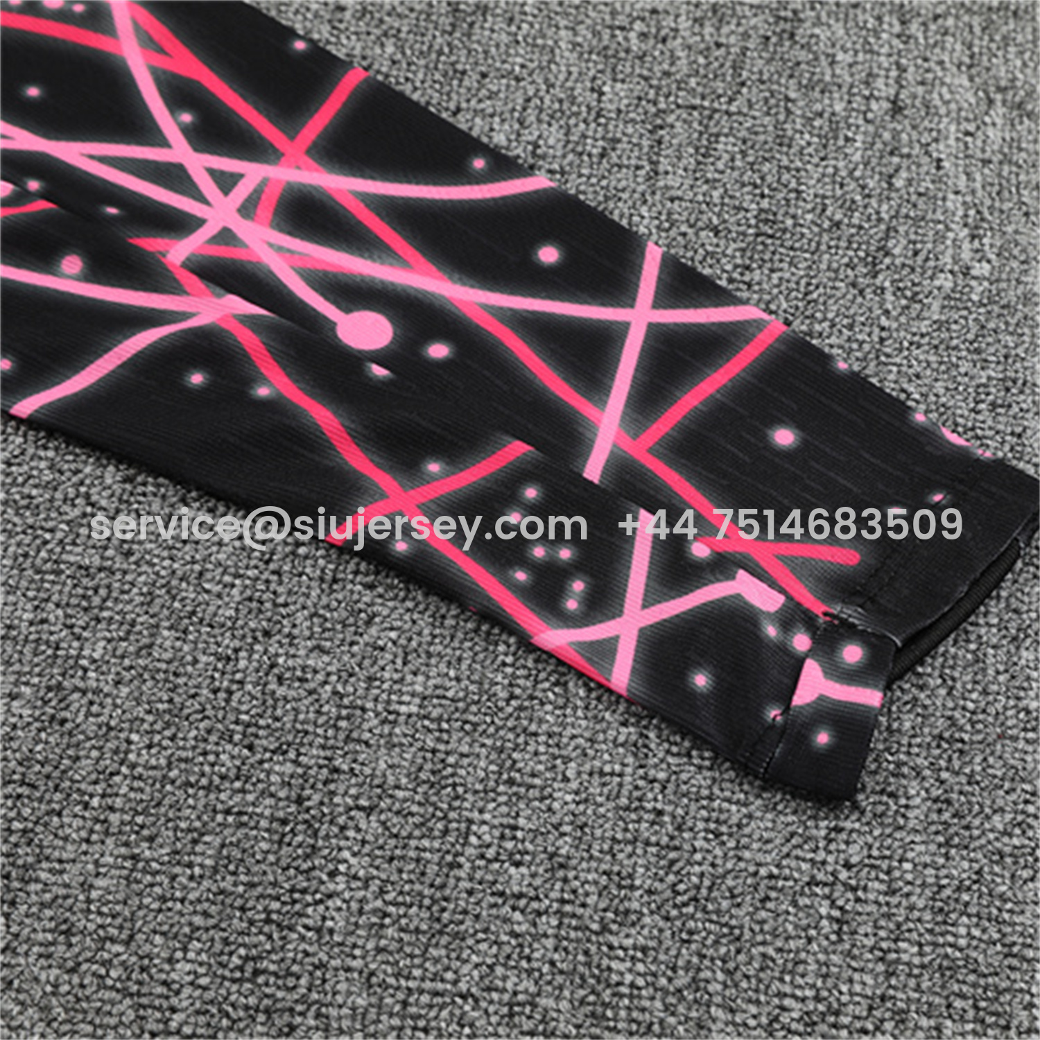 SIUjerseys-Paris Saint-Germain PSG 25-26 Kids Long Sleeve Training Set - JD Black Pink Top and Black Pants