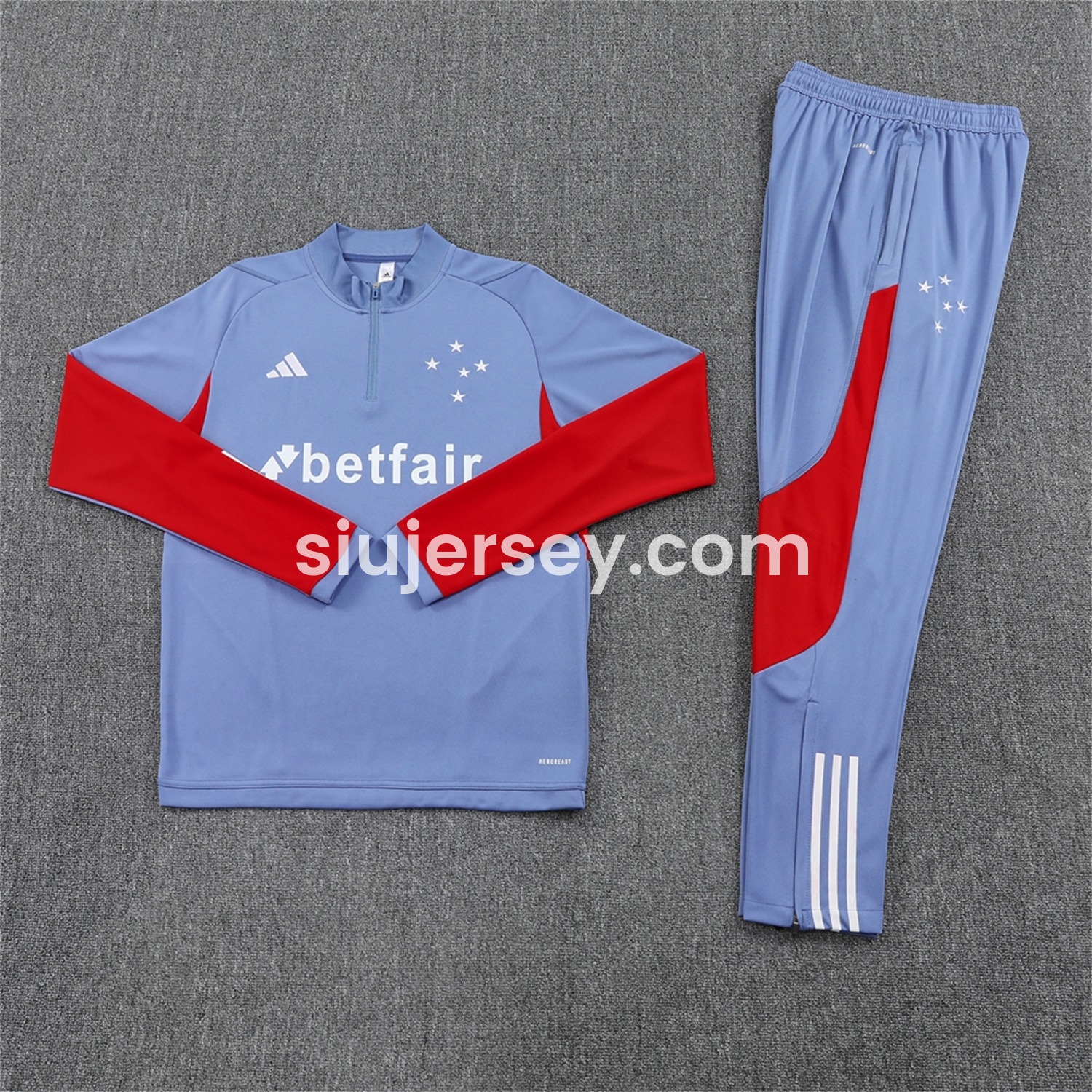 SIUjerseys-Cruzeiro 25-26 Long Sleeve Training Set - Blue Grey