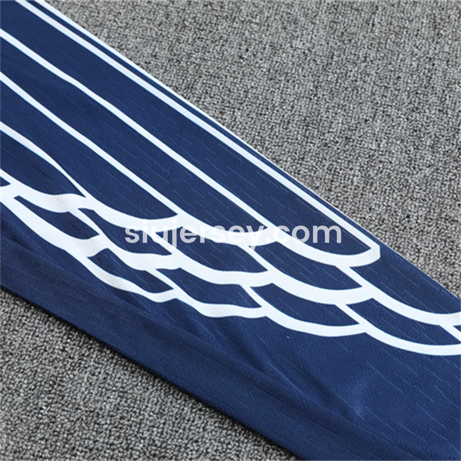 SIUjerseys-Paris Saint-Germain PSG 25-26 Long Sleeve Training Set - JD White Wing Royal Blue Top and Pants