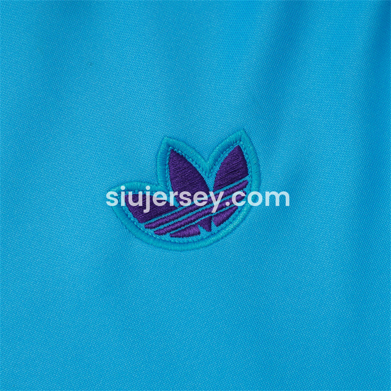 SIUjerseys-Real Madrid 25-26 Throwback Trefoil Jacket Training Tracksuit - Blue Jackets & Purple Pants