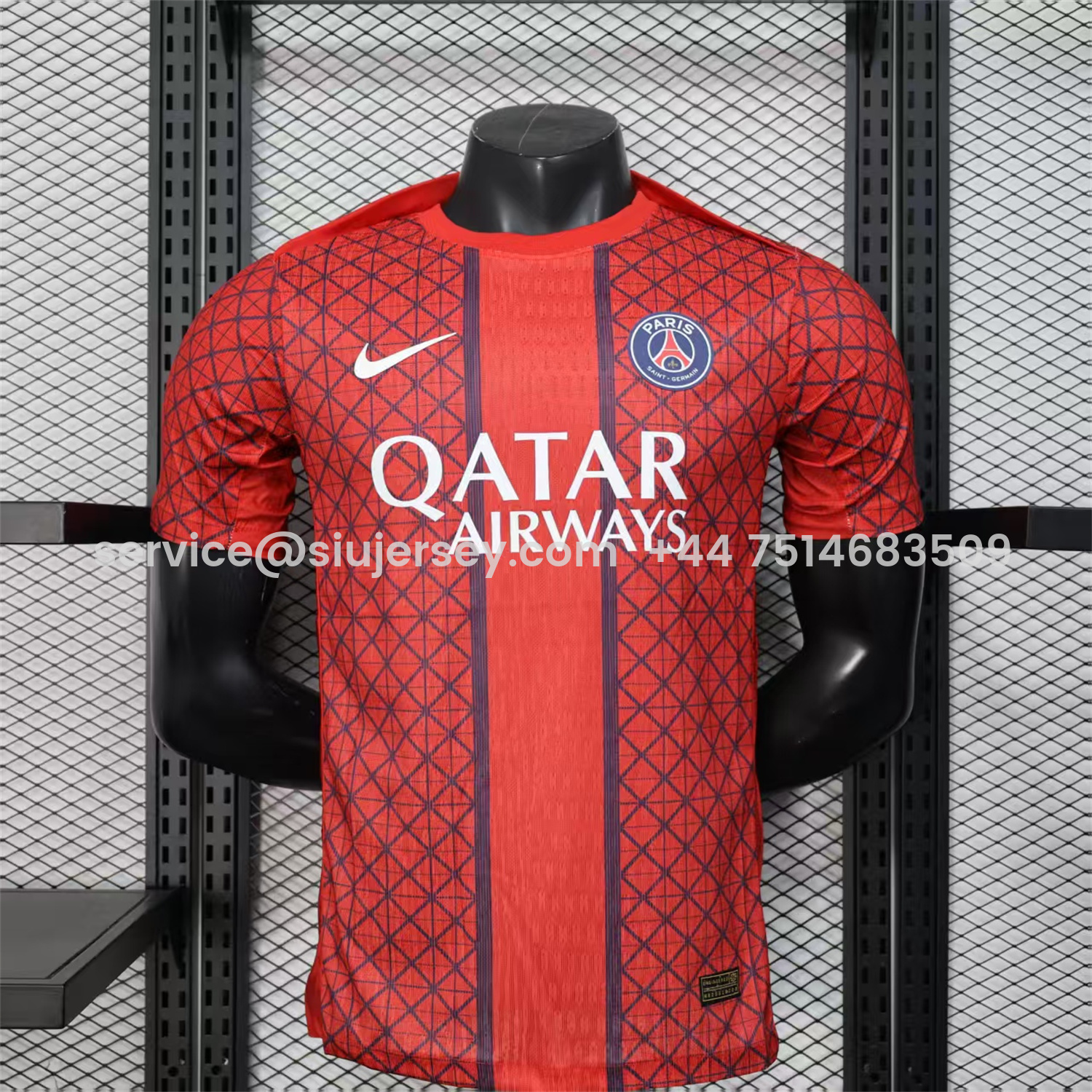 SIUjerseys-Paris Saint-Germain PSG 25-26 Red Pre-Match Training Jersey - Player Version