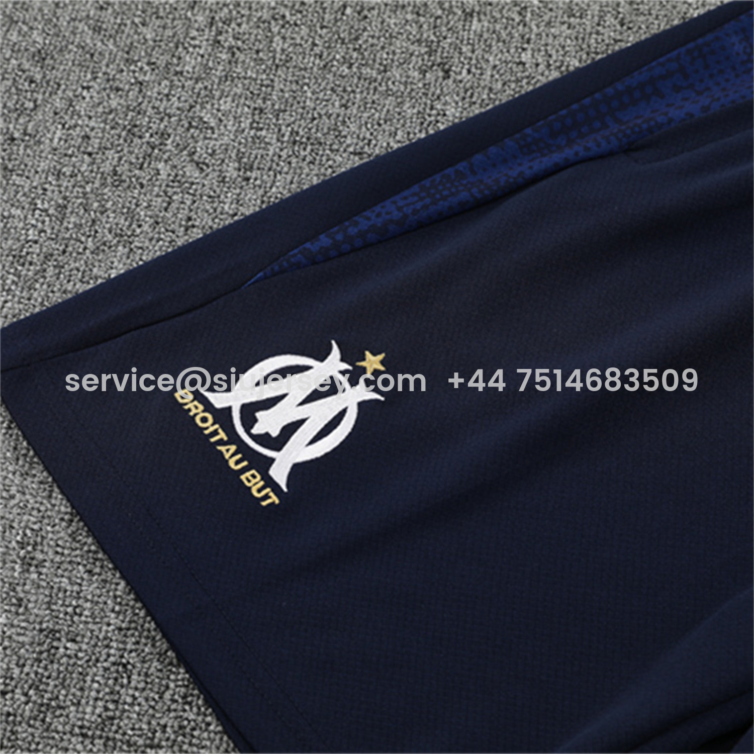 SIUjerseys-Marseille 25-26 Short-Sleeve Training Set - Royal Blue Top & Royal Blue Shorts