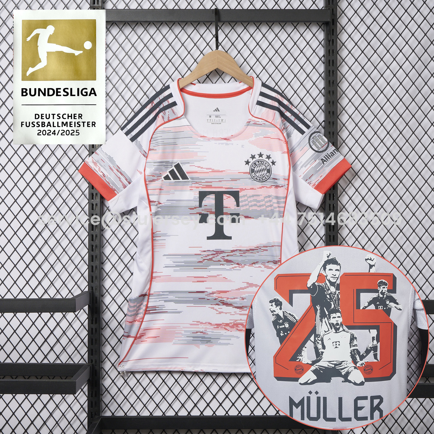 SIUjerseys-【MÜLLER 25 Pattern】Women's Bayern Munich 25-26 Away Jersey