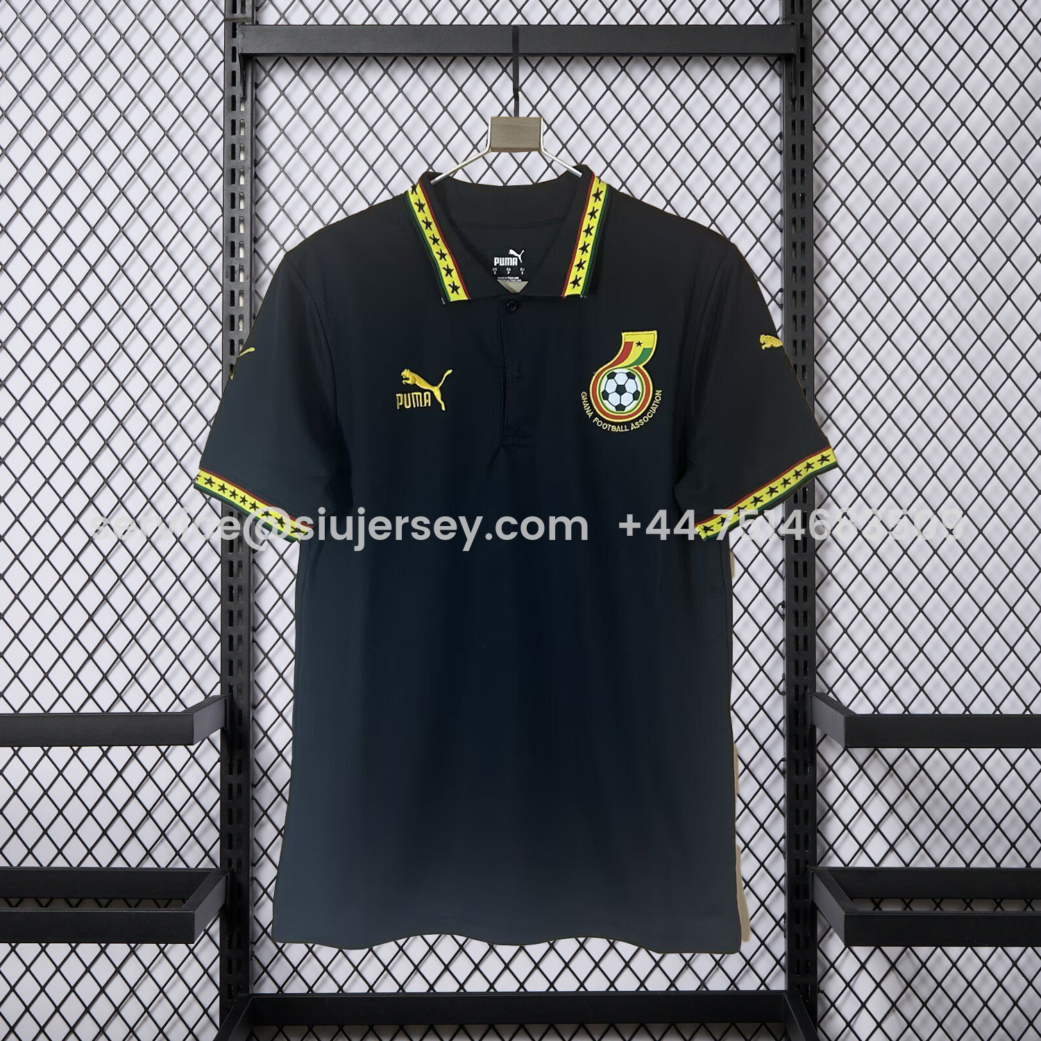 SIUjerseys-Ghana 2026 Black Polo Jersey - Fans Version