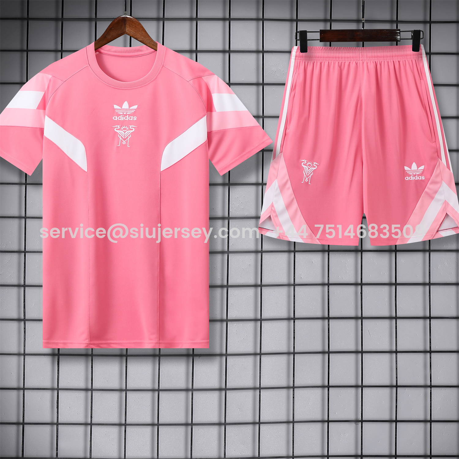 SIUjerseys-INT M.A.M 25-26 Short-Sleeve Training Set - Pink Top & Pink Shorts