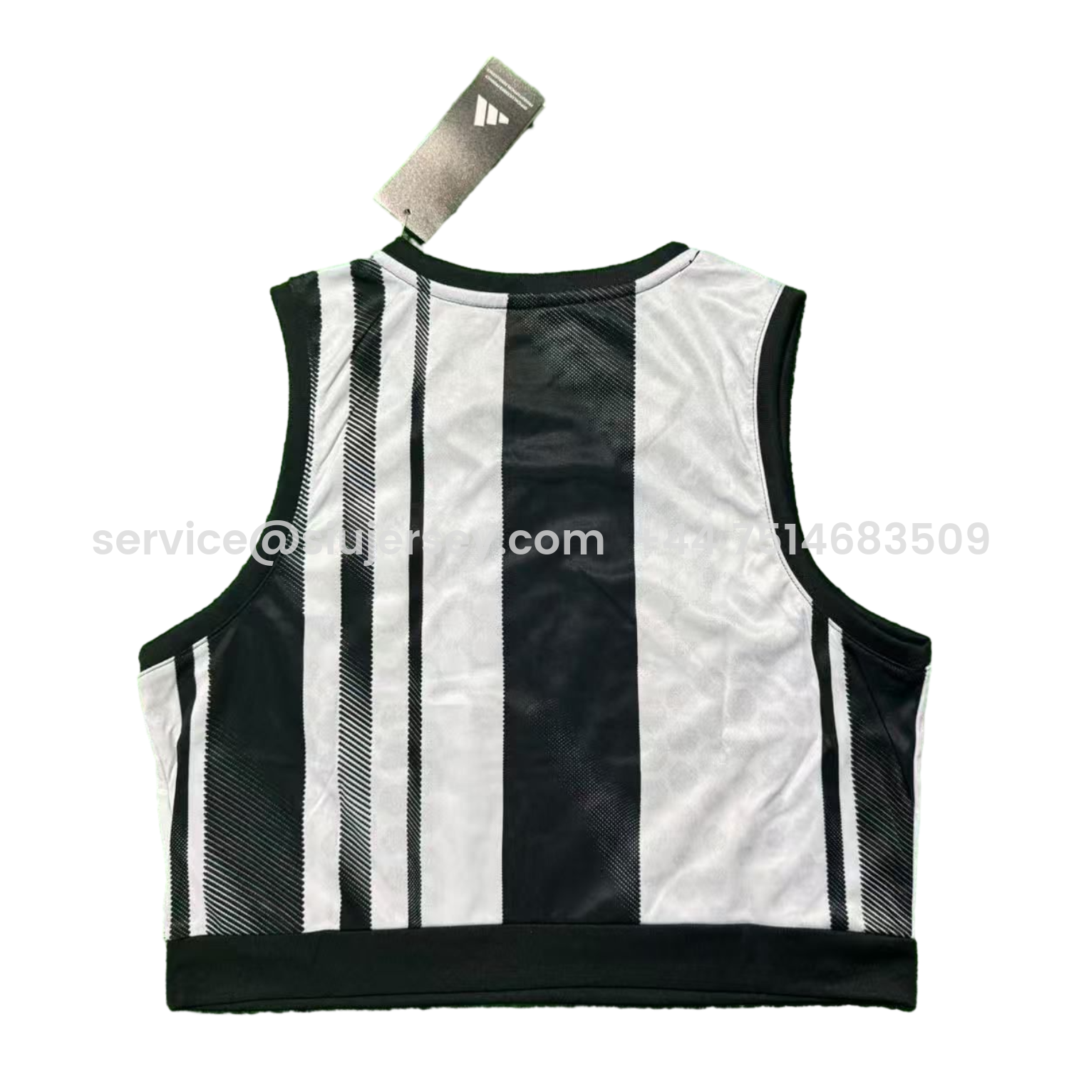 SIUjerseys-Women's Juventus 25-26 Home Black And White Yoga Vest