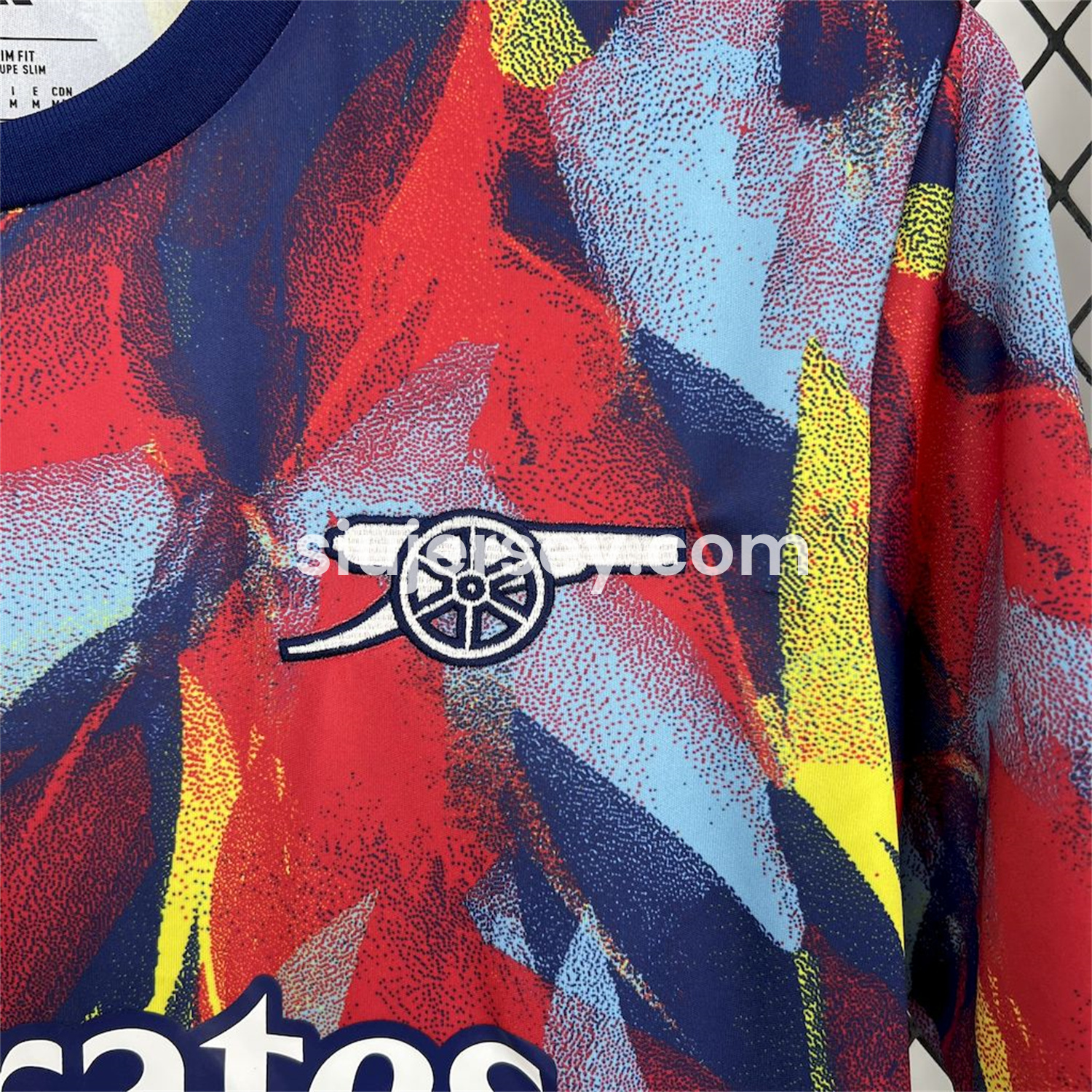 SIUjerseys-Arsenal 25-26 Colorful Flame Graffiti Pre-match Training Jersey - Fans Version