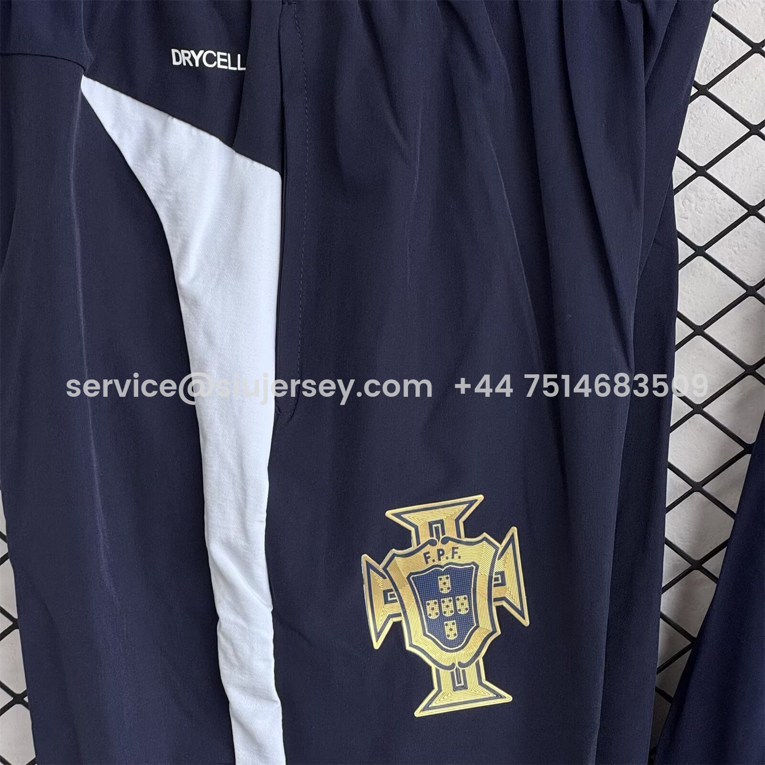 SIUjerseys-Portugal 25-26 Windbreaker Training Set - Black White Top and Pants