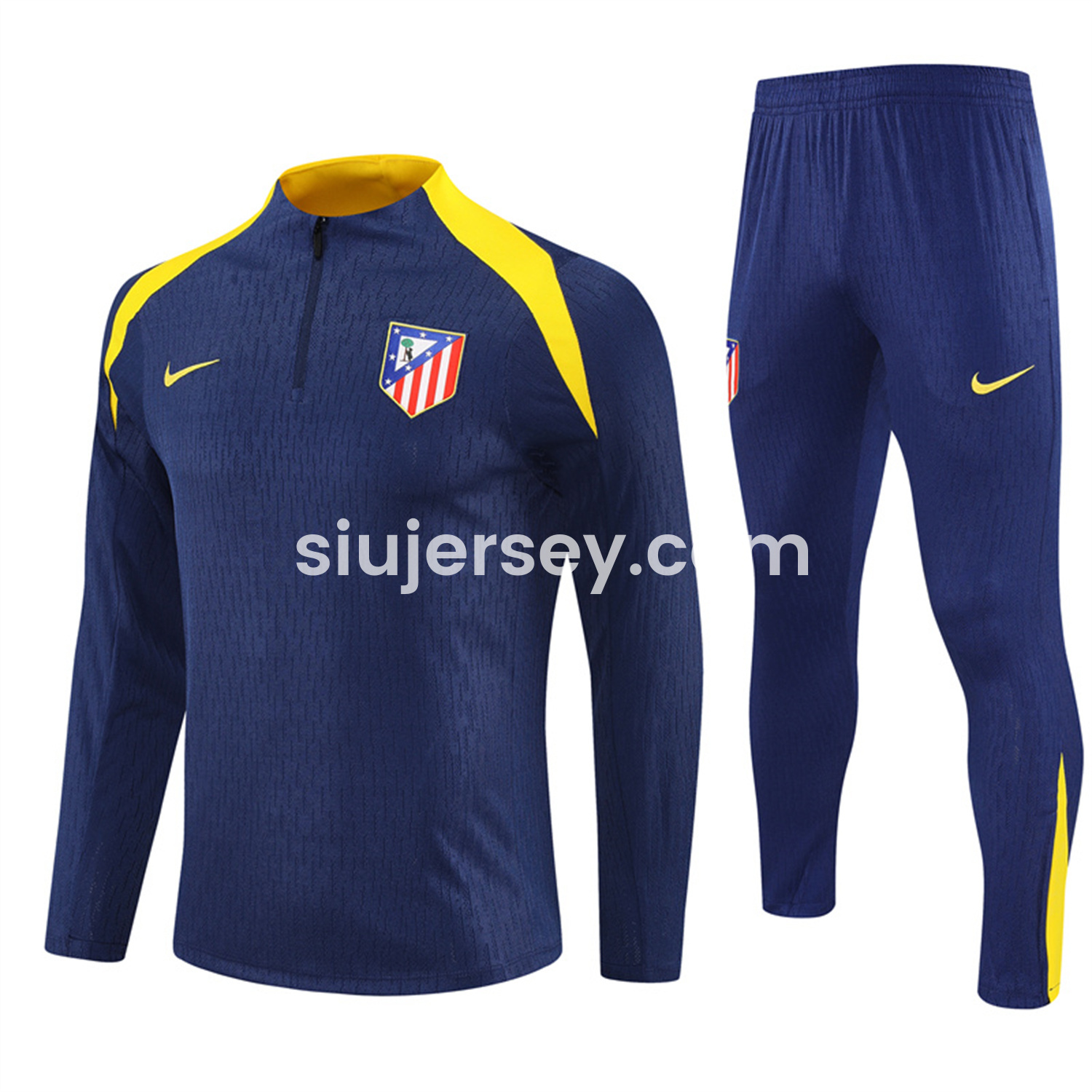 SIUjerseys-Atletico Madrid 25-26 Long Sleeves Training Set - Royal Blue Top & Royal Blue Pants