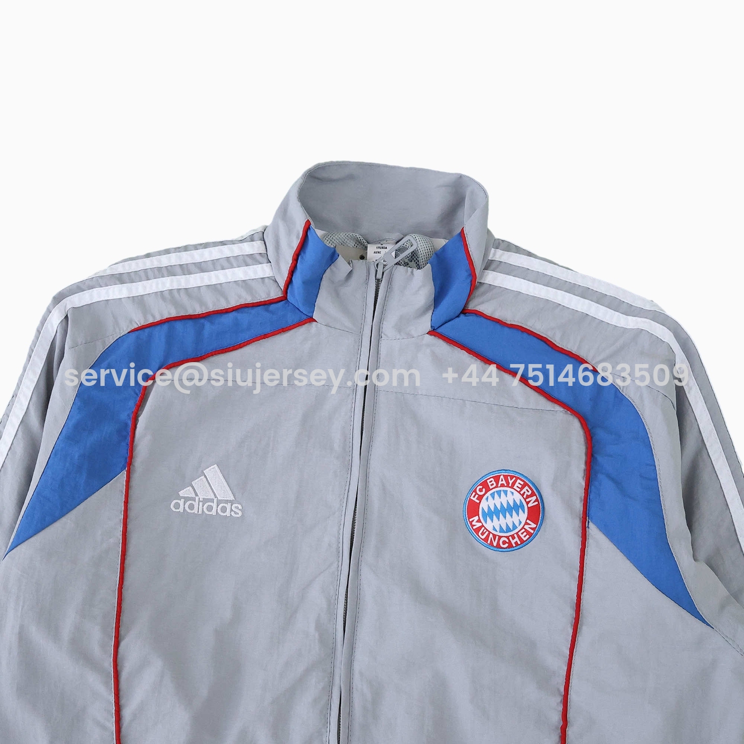 SIUjerseys-Bayern Munich 25-26 Grey Throwback Windbreaker Jacket - Grey