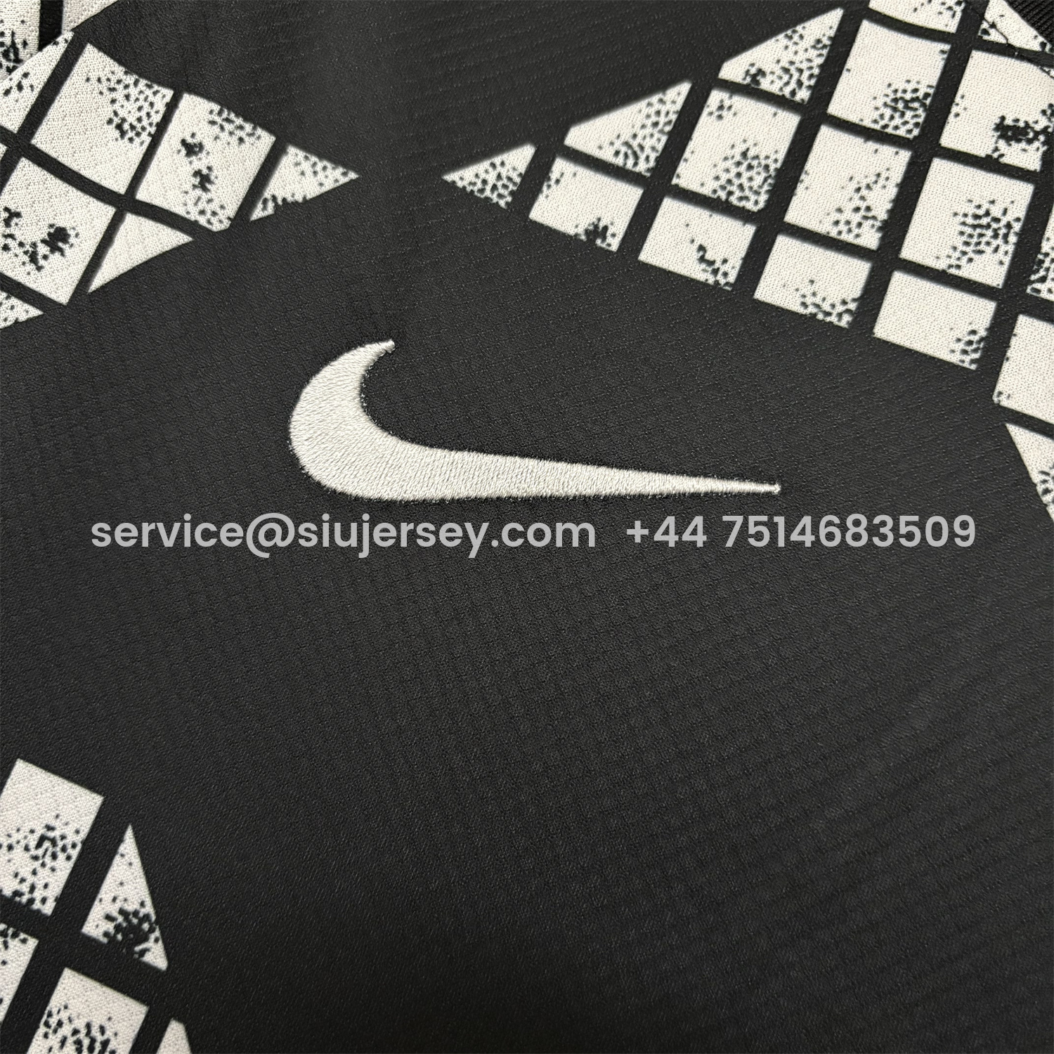 SIUjerseys-Corinthians 2025-26 White And Black Pre-Match Jersey - Fans Version