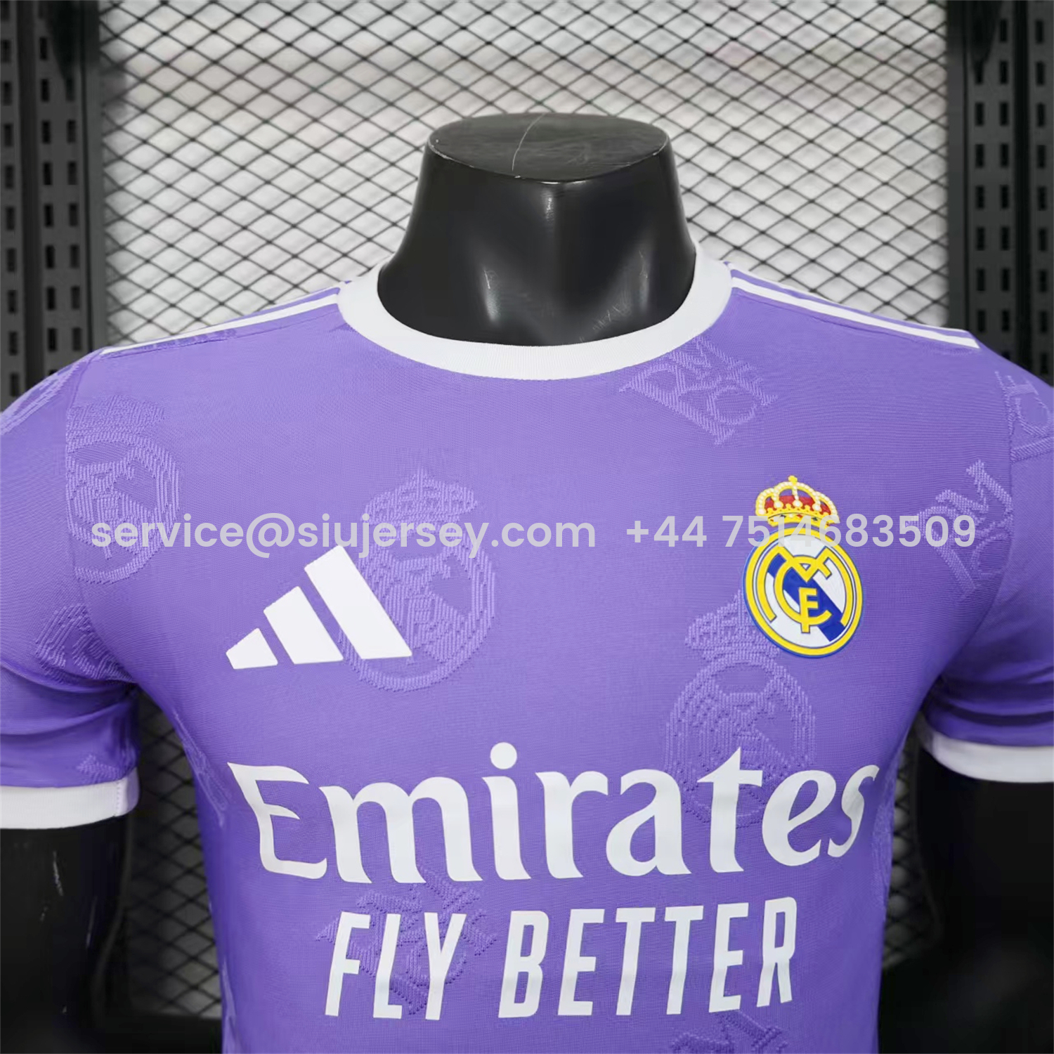 SIUjerseys-Real Madrid 25-26 Purple Team Logo Jacquard Special Jersey - Player Version