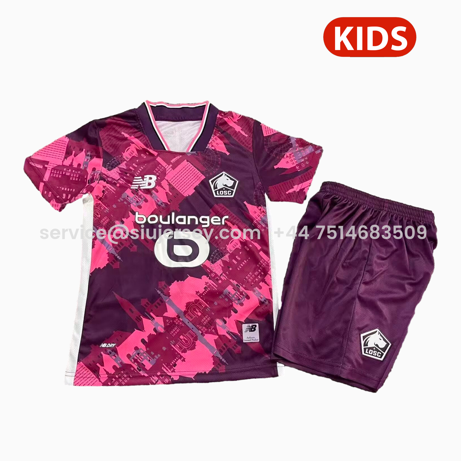 SIUjerseys-Lille 25-26 Fourth Kids Kit