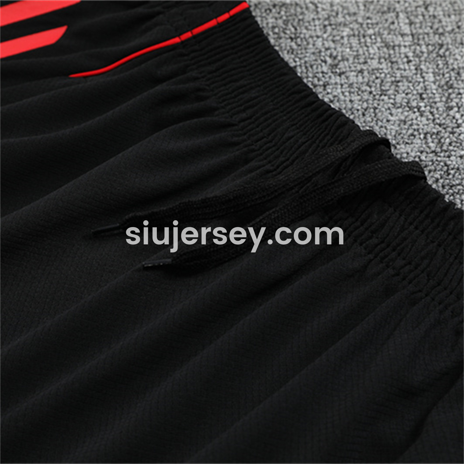 SIUjerseys-Manchester United 25-26 Kid Short-Sleeve Training Set - Red Top & Black Shorts