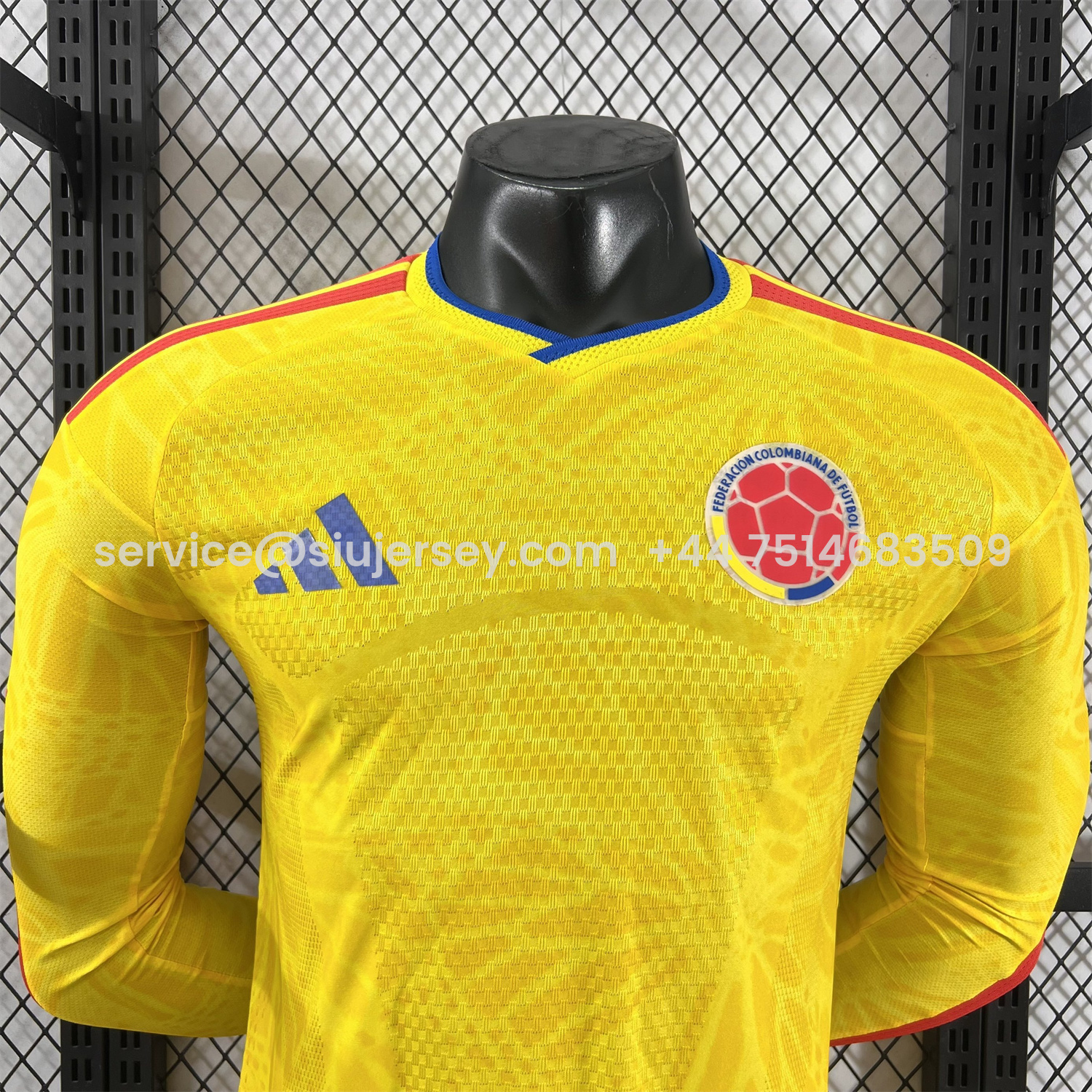 SIUjerseys-Colombia 2026 Home Long Sleeves Jersey (Leaked Version) - Player Version