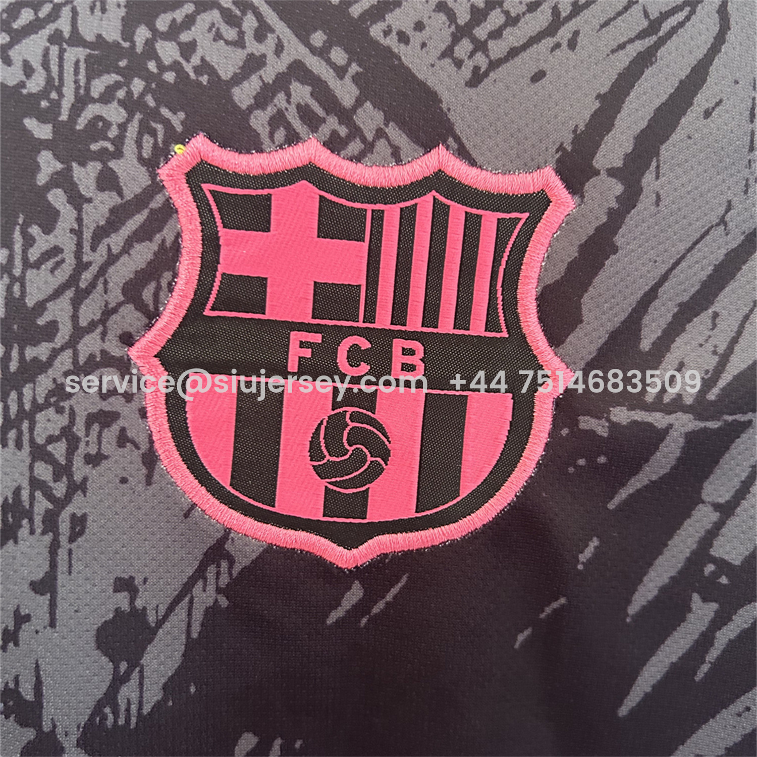 SIUjerseys-Barcelona 25-26 Pink Lion Black Jersey - Fans Version