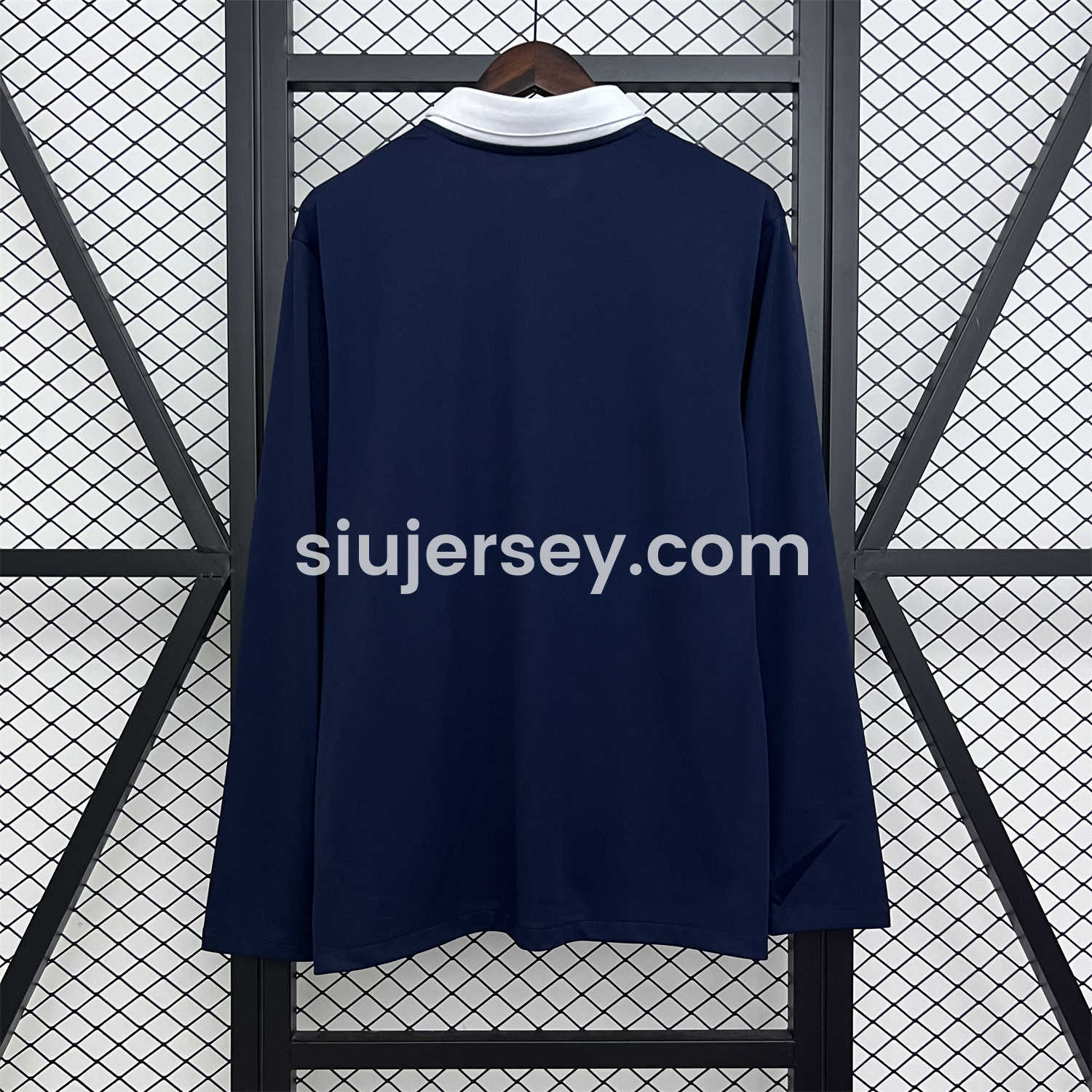SIUjerseys-Retro France 2014 Home Long Sleeves Jersey