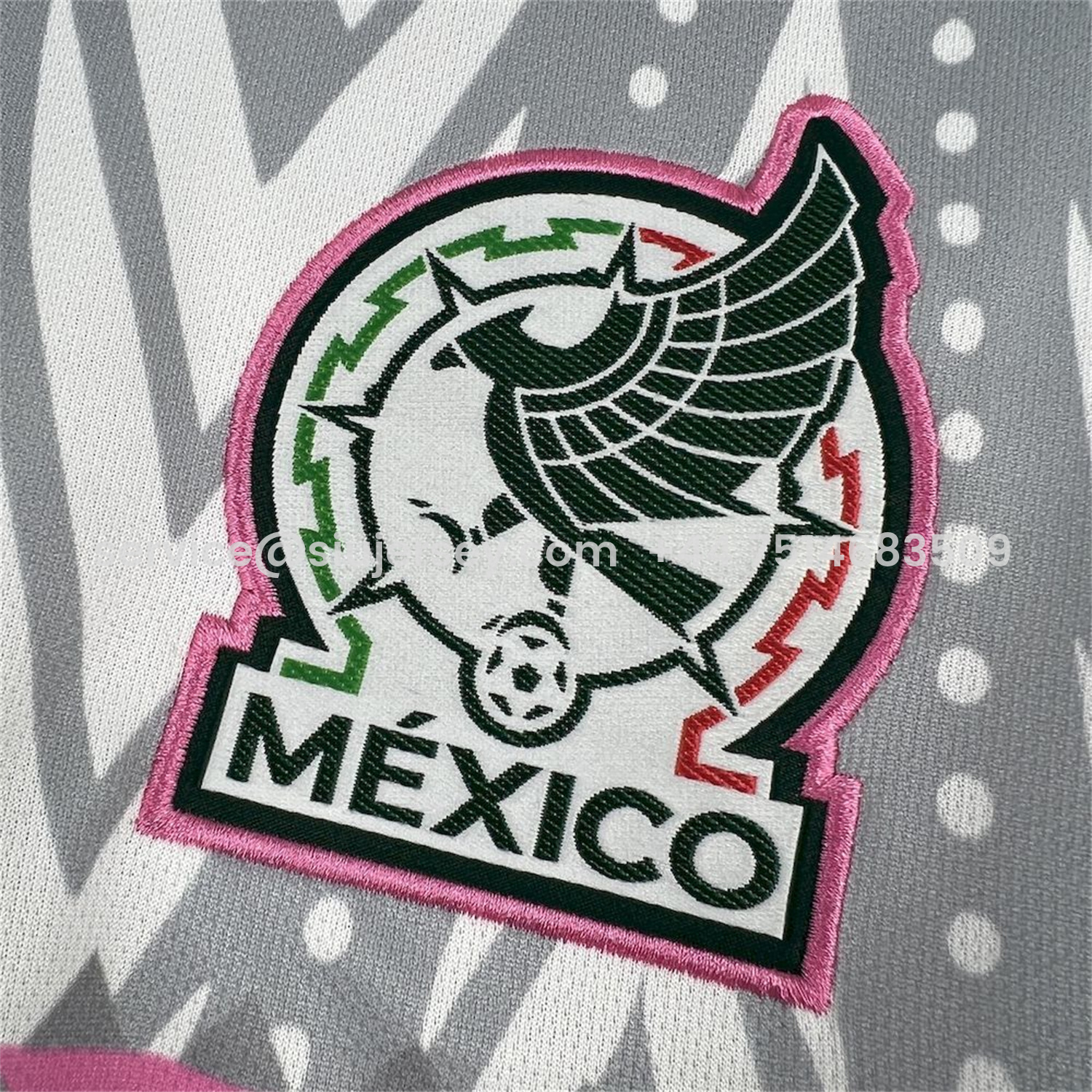 SIUjerseys-Mexico 25-26 Feathered Serpent Pink And Grey Special Jersey - Fans Version