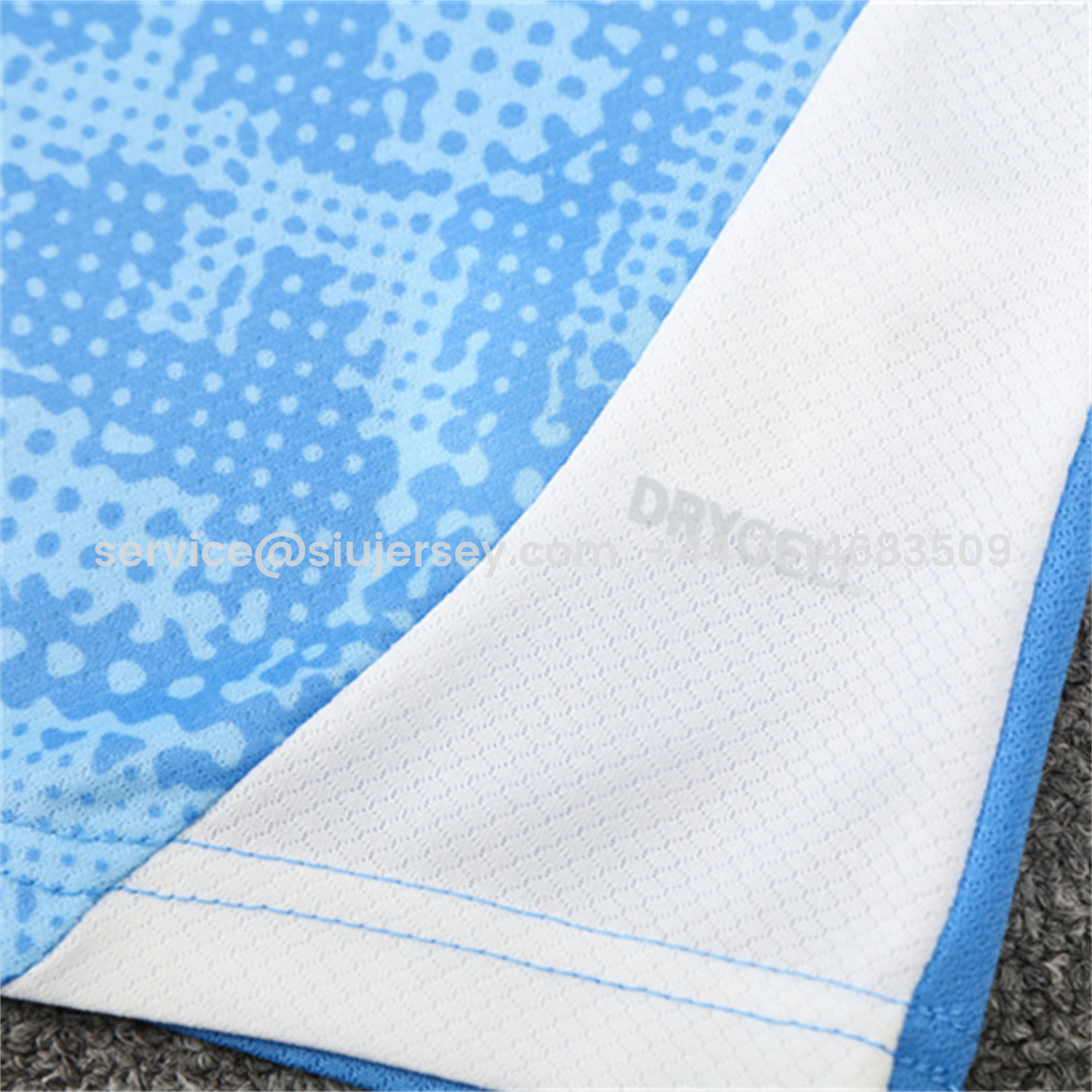 SIUjerseys-Manchester City 25-26 Kids Short-Sleeve Training Set - Light Blue Camouflage Top & Deep Blue Shorts