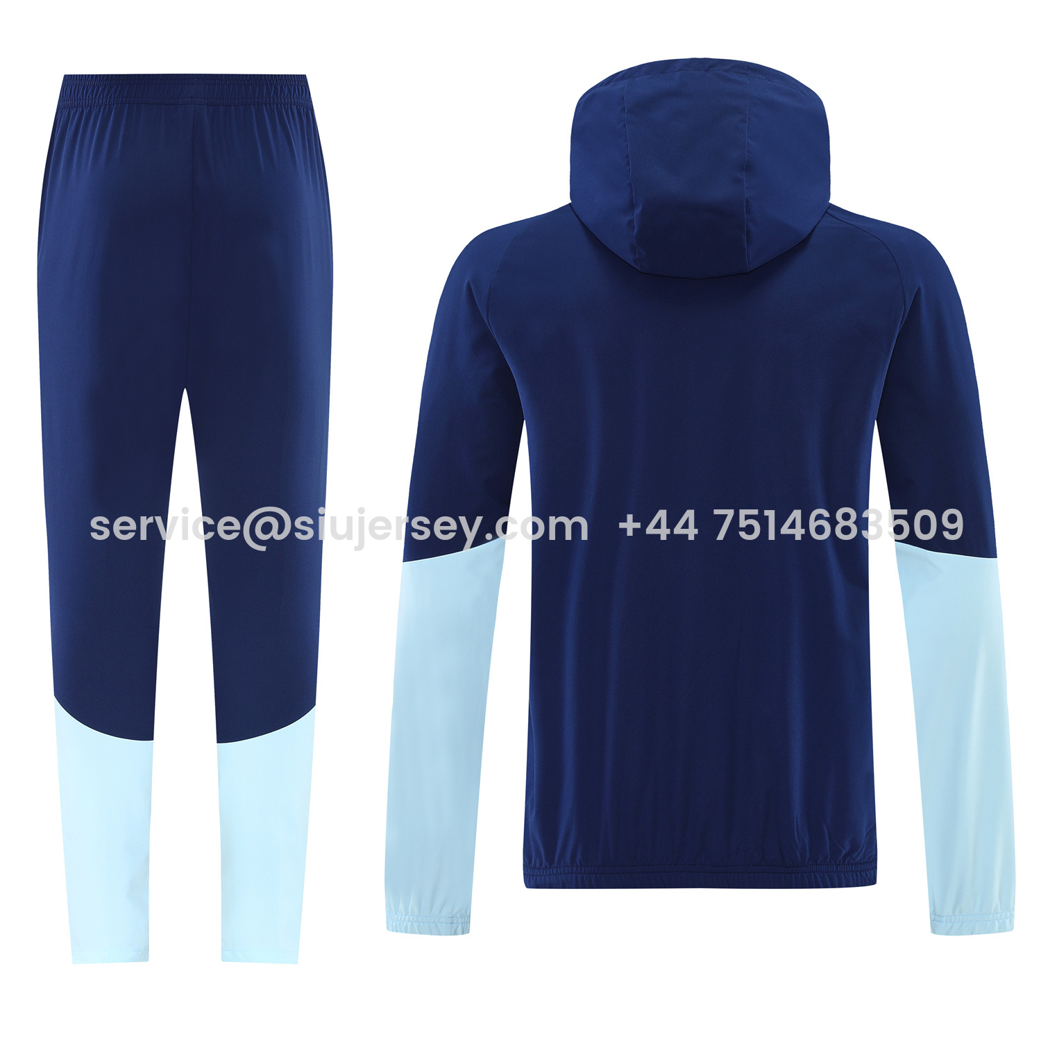 SIUjerseys-Argentina 2026 Hooded Windbreaker Training Set - Dark Blue Top & Pants