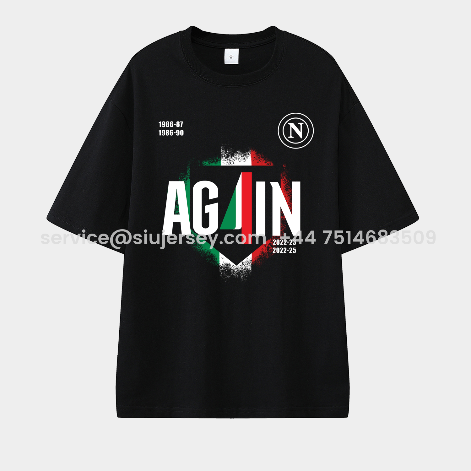 SIUjerseys-Napoli AG4IN 2025 Unisex Pure Cotton T-shirt