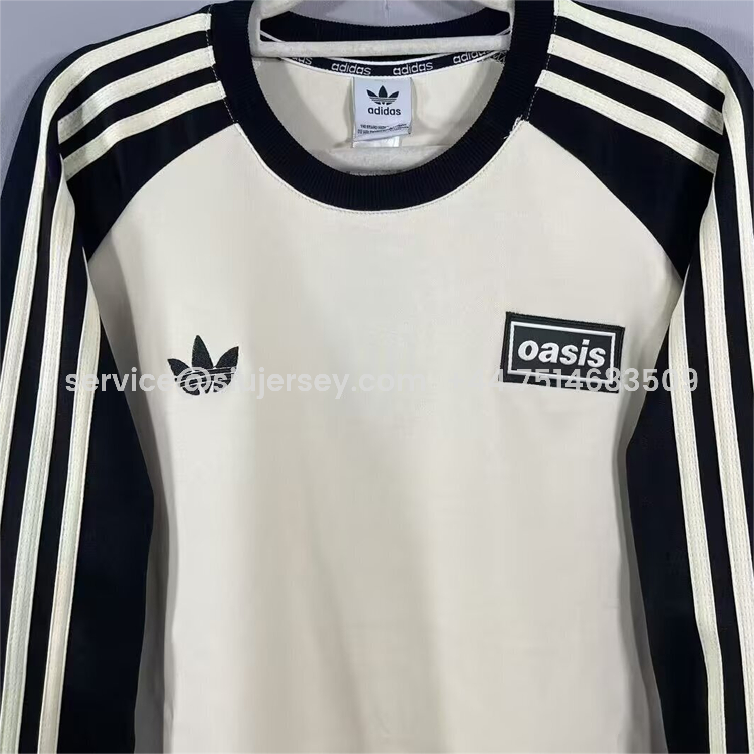 SIUjerseys-Adidas 25-26 Oasis Originals Tour Cream Long Sleeves Jersey - Fans Version