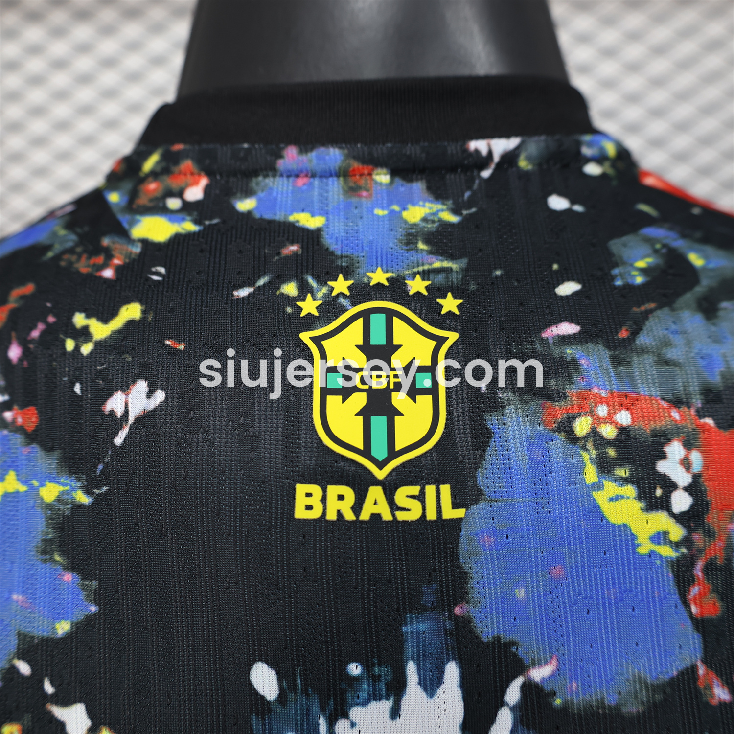 SIUjerseys-Brazil 25-26 Colorful Jesus Statue Special Colorful Graffiti Jersey - Player Version