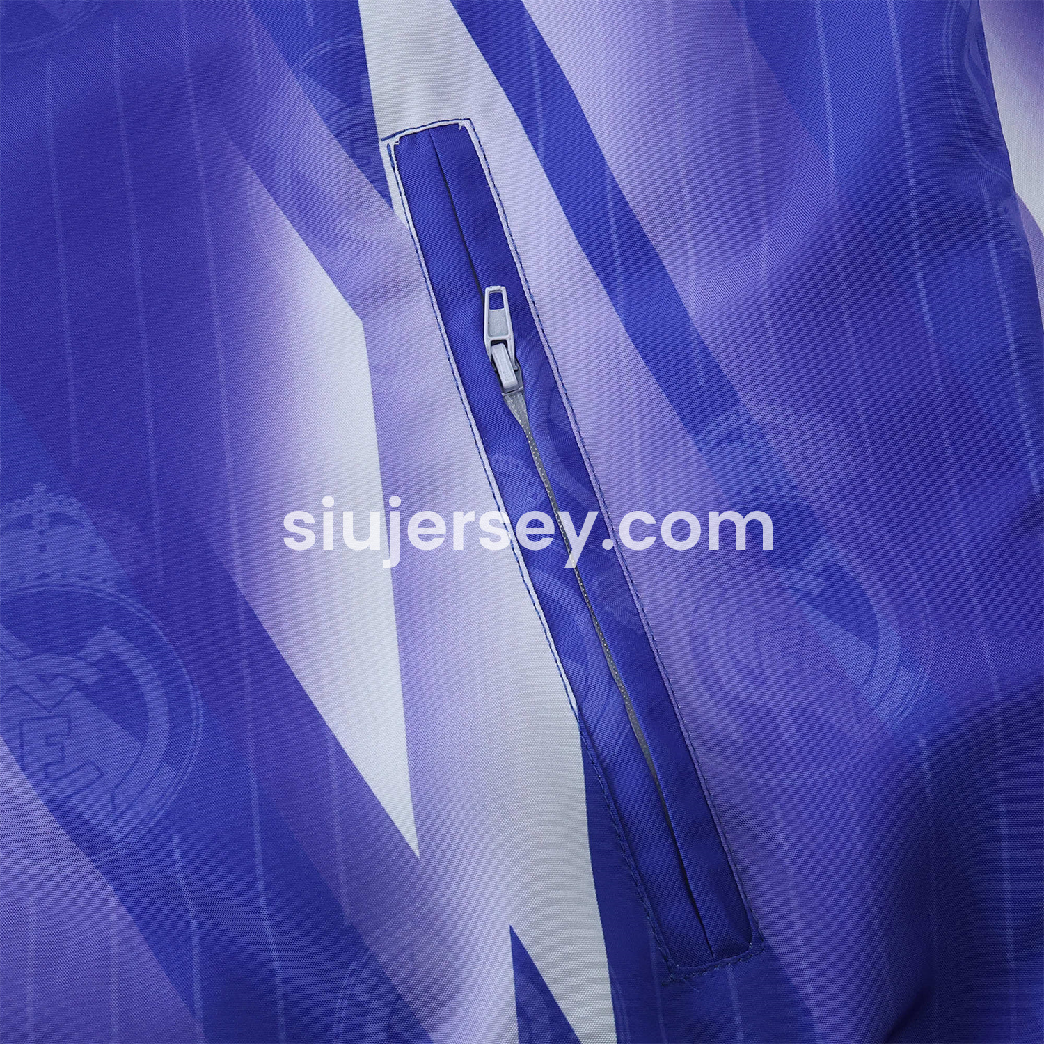 SIUjerseys-Retro Real Madrid 1996-97 Double Sided Reversible Windbreaker - Blue & Green
