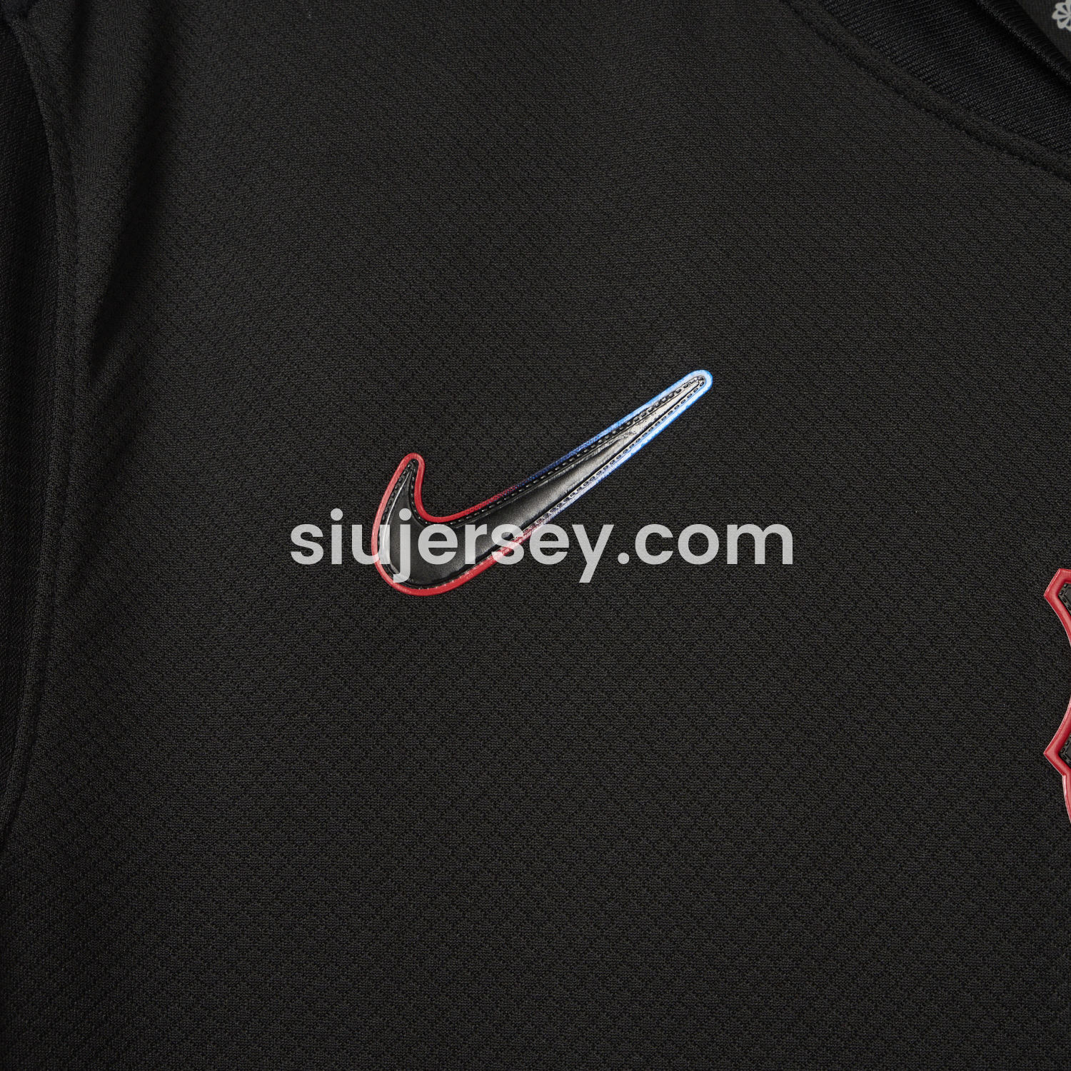 SIUjerseys-Barcelona x Travis Scott 24-25 Away Pure Black Jersey - Fans Version