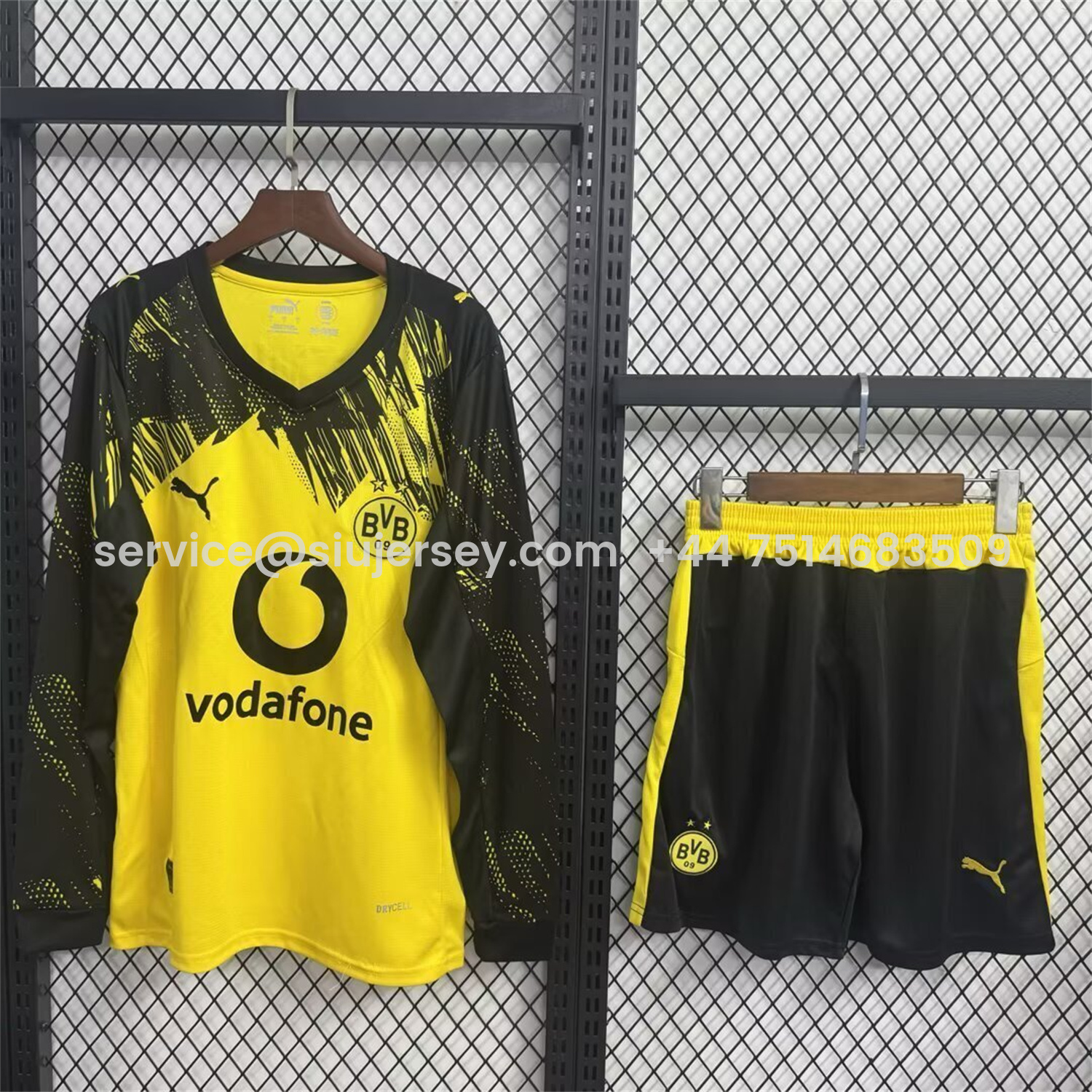 SIUjerseys-Dortmund 25-26 Home Long Sleeves Kids Kit