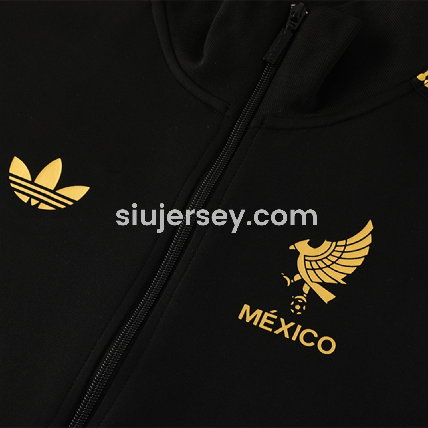 SIUjerseys-Mexico 2025 Gold Cup Jacket Training Tracksuit - Black Top & Pants