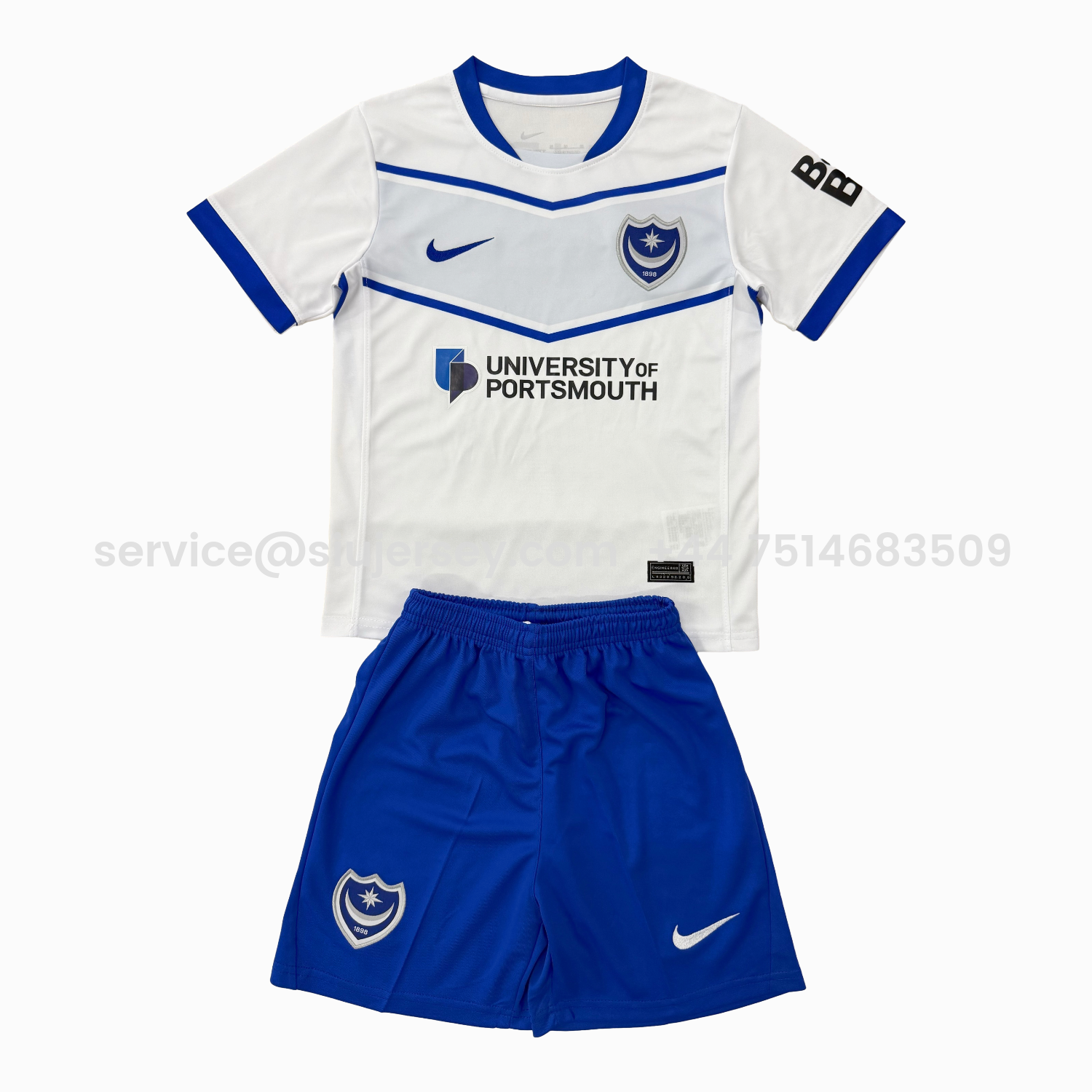 SIUjerseys-Portsmouth 25-26 Away Kids Kit